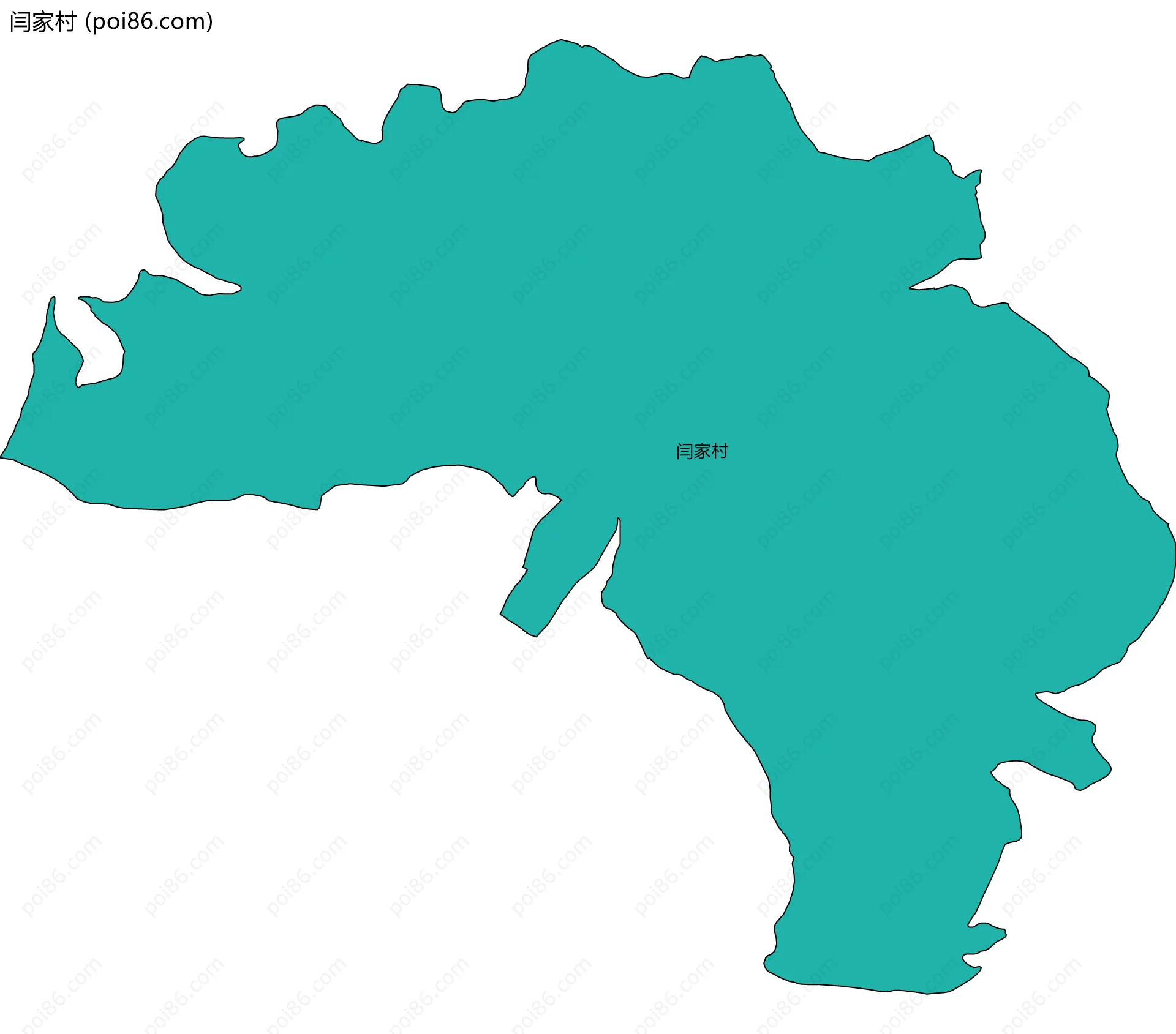 闫家村边界地图