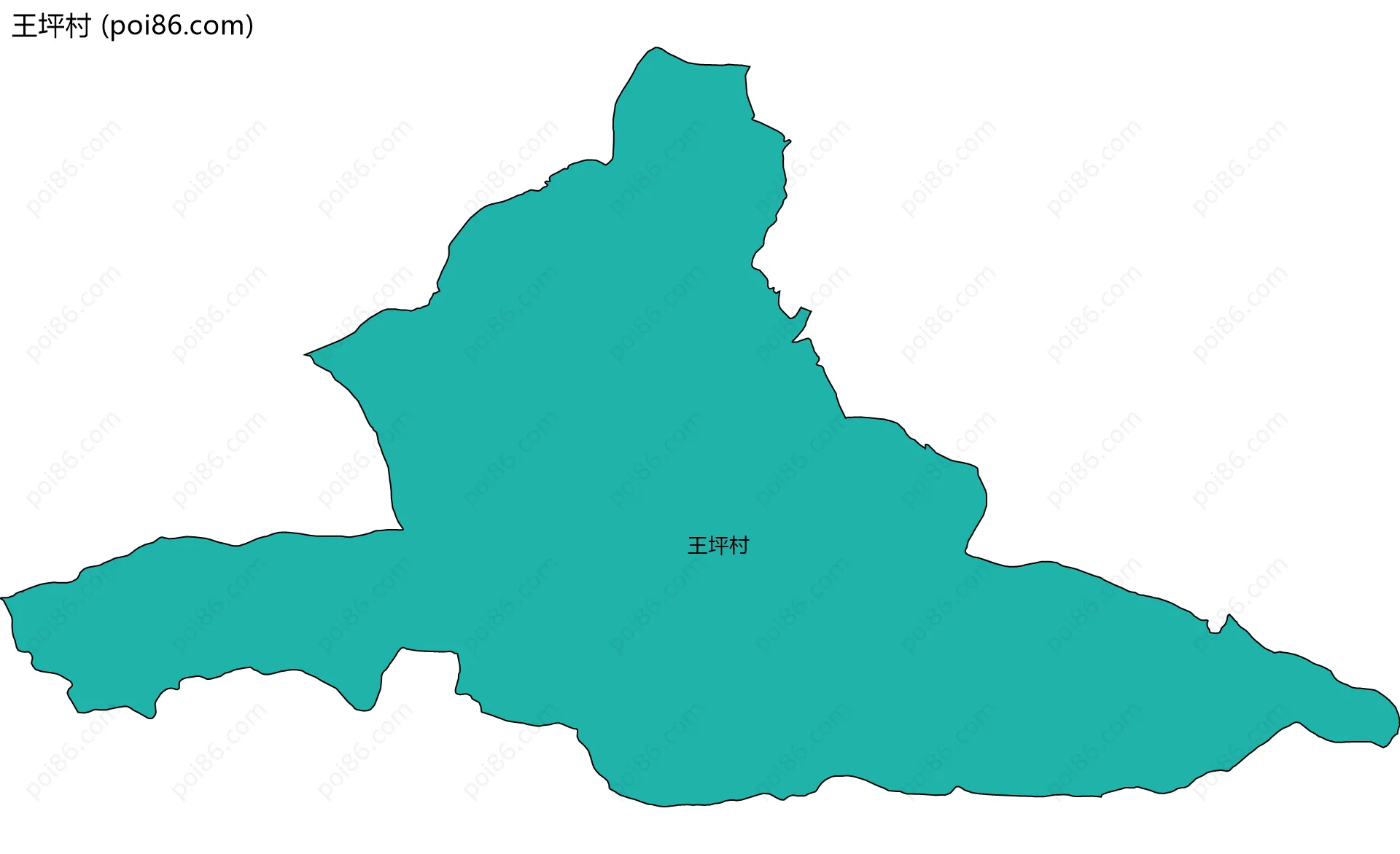 王坪村边界地图
