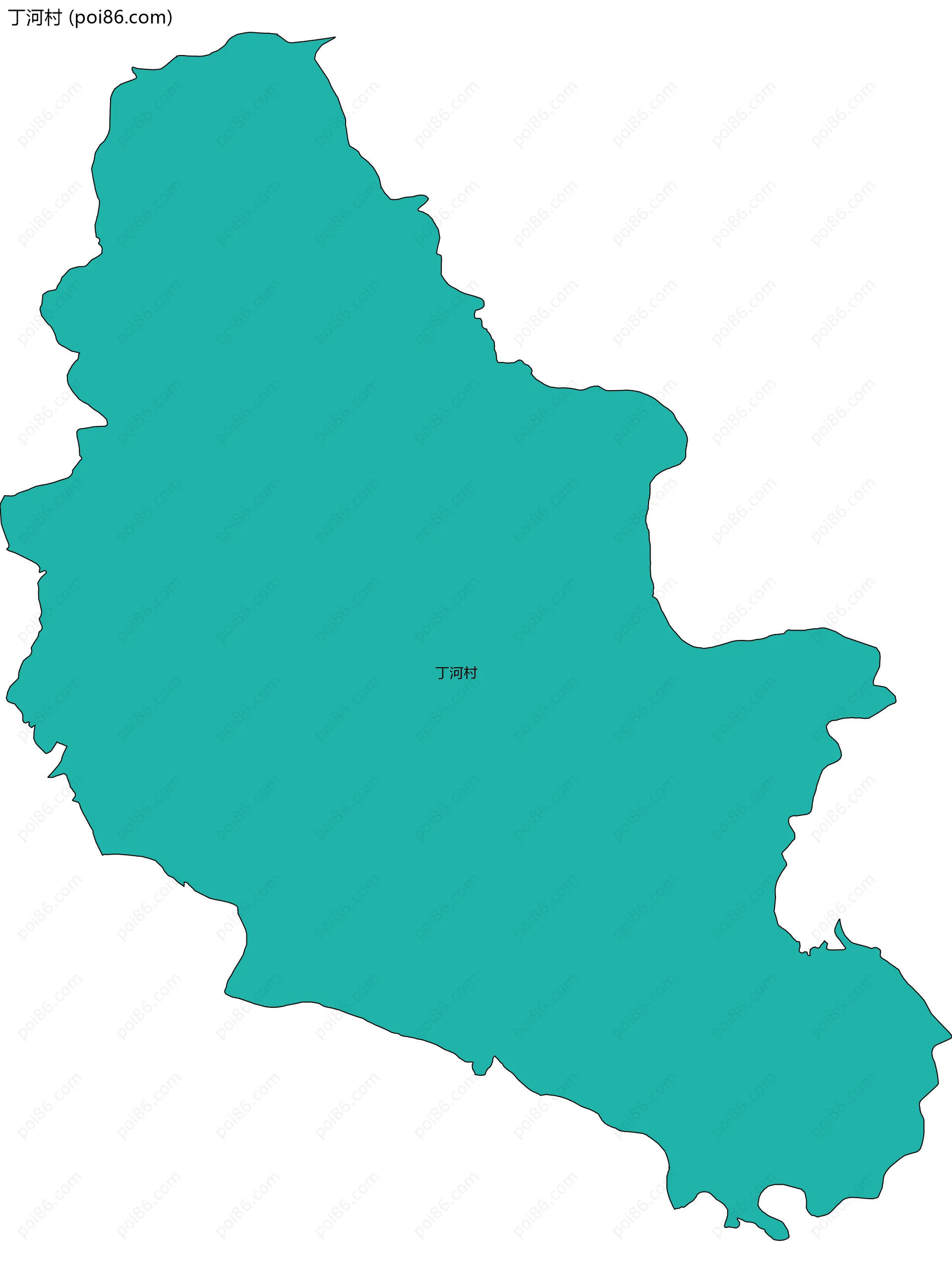 丁河村边界地图