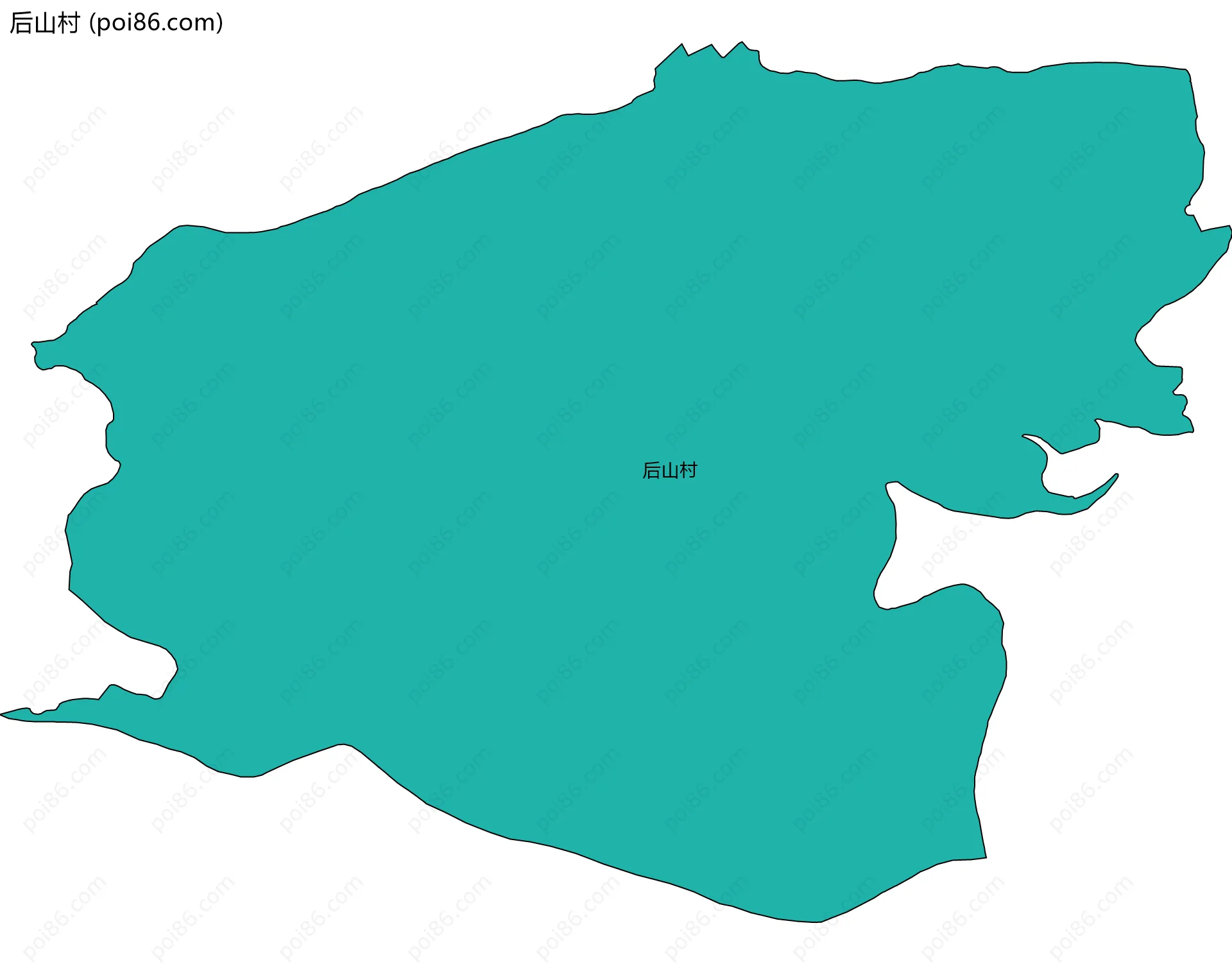 后山村边界地图