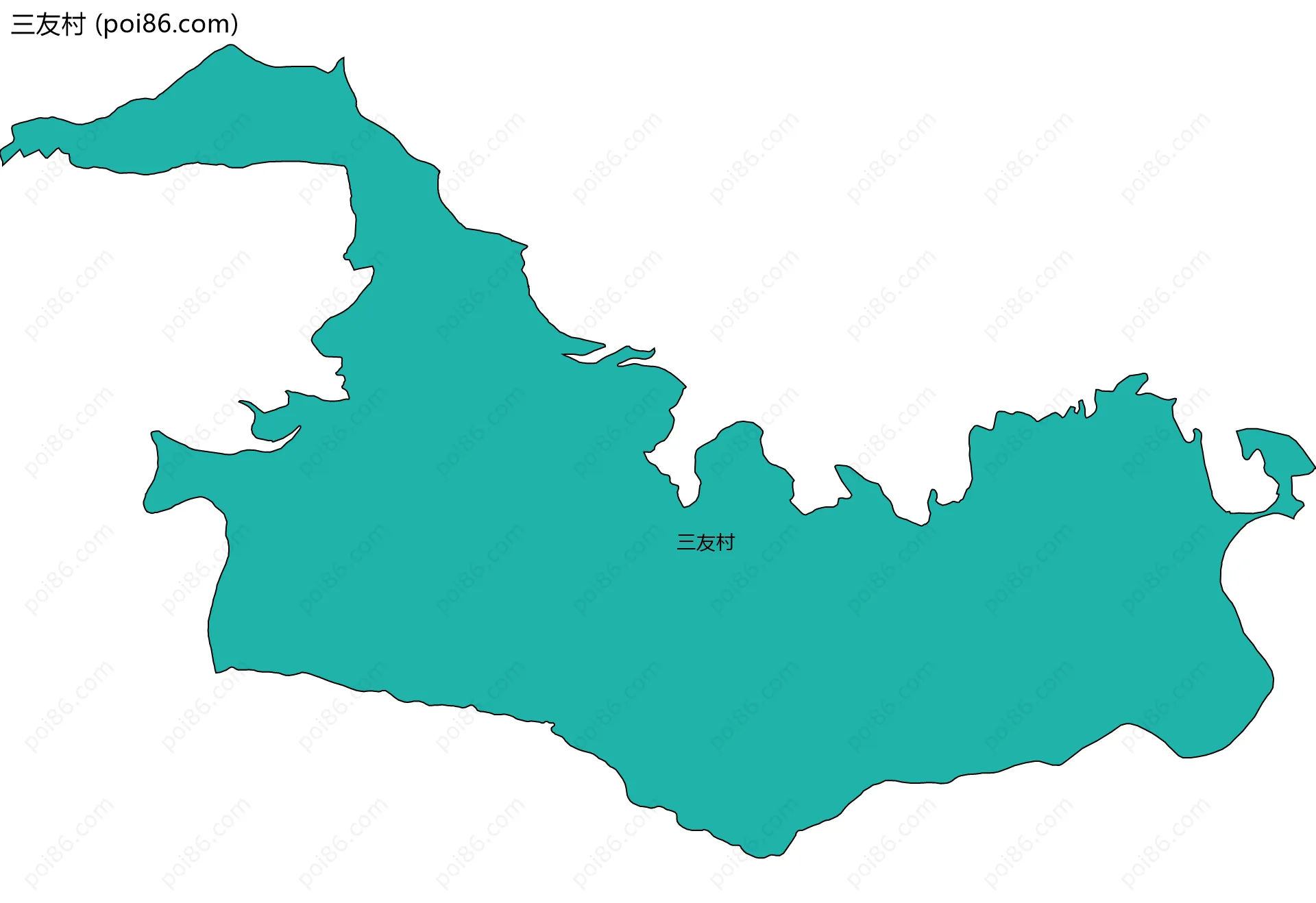 三友村边界地图