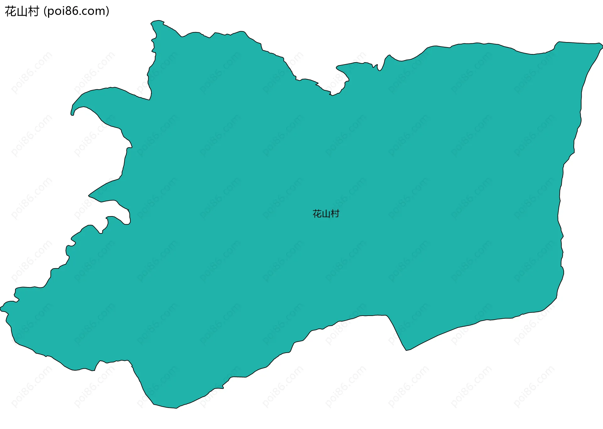 花山村边界地图