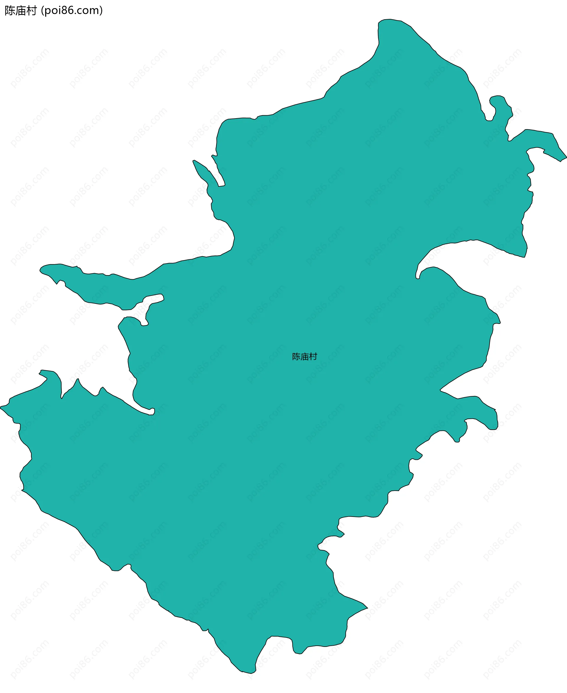 陈庙村边界地图