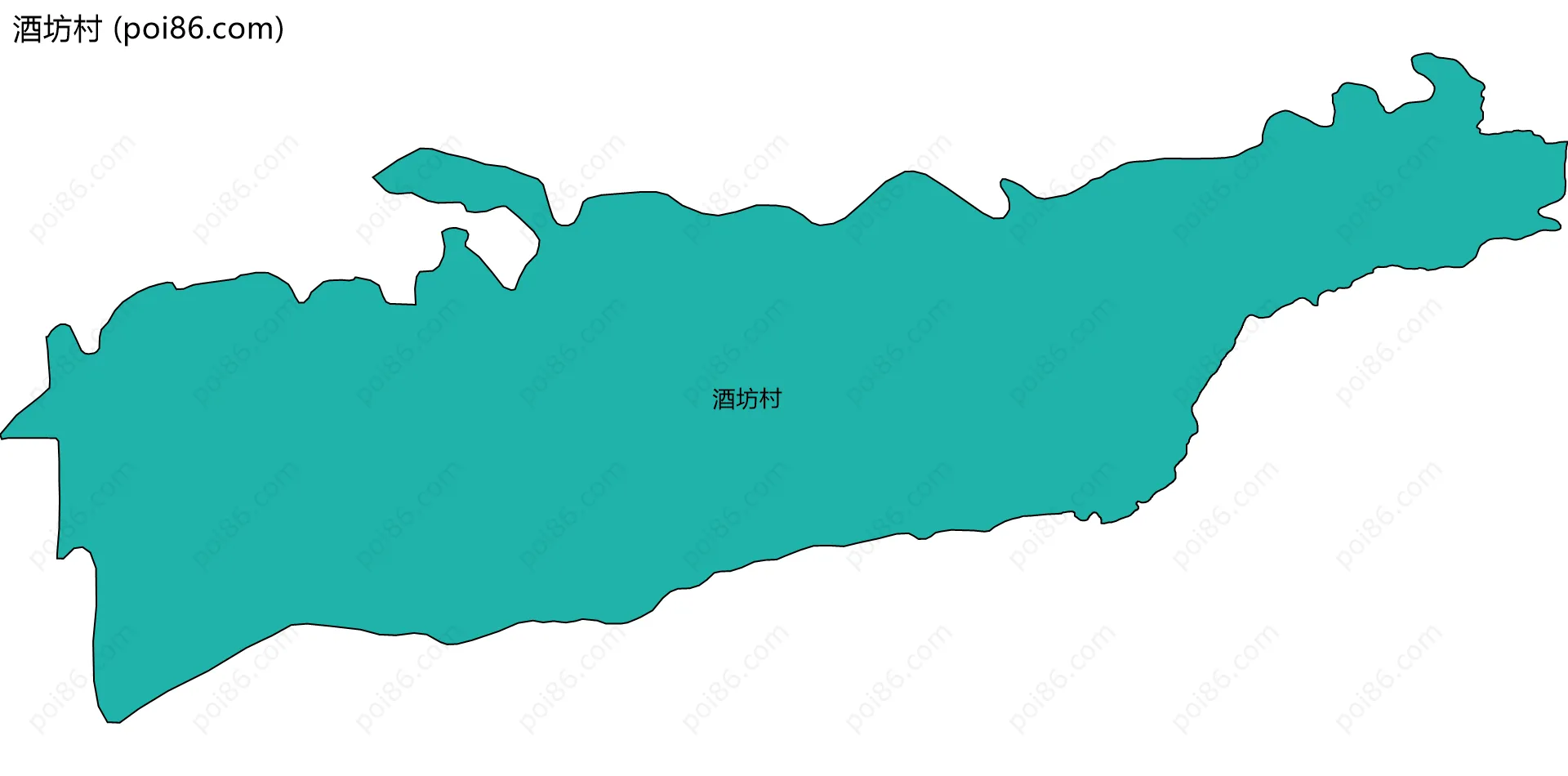 酒坊村边界地图