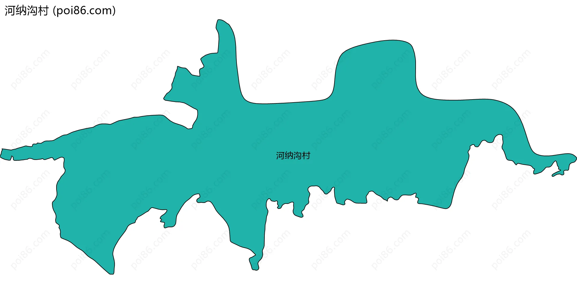 河纳沟村边界地图