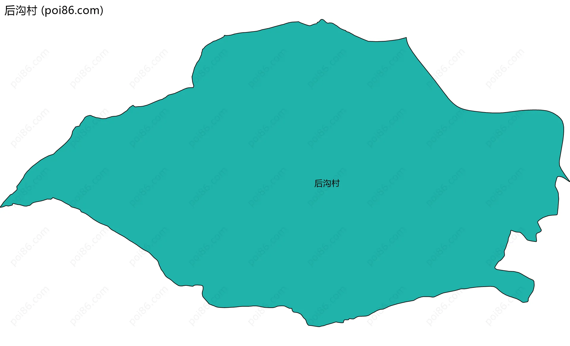 后沟村边界地图