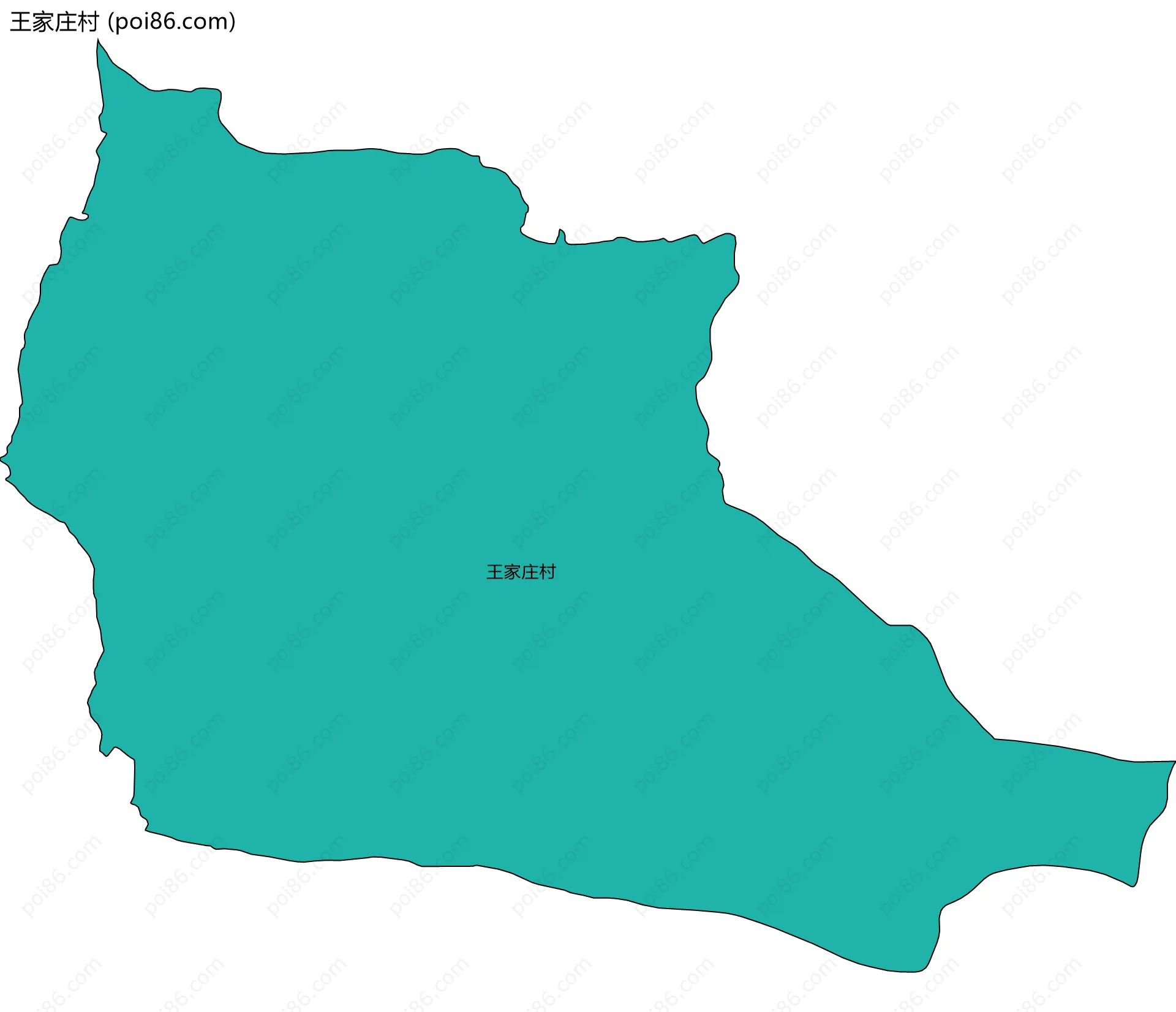 王家庄村边界地图
