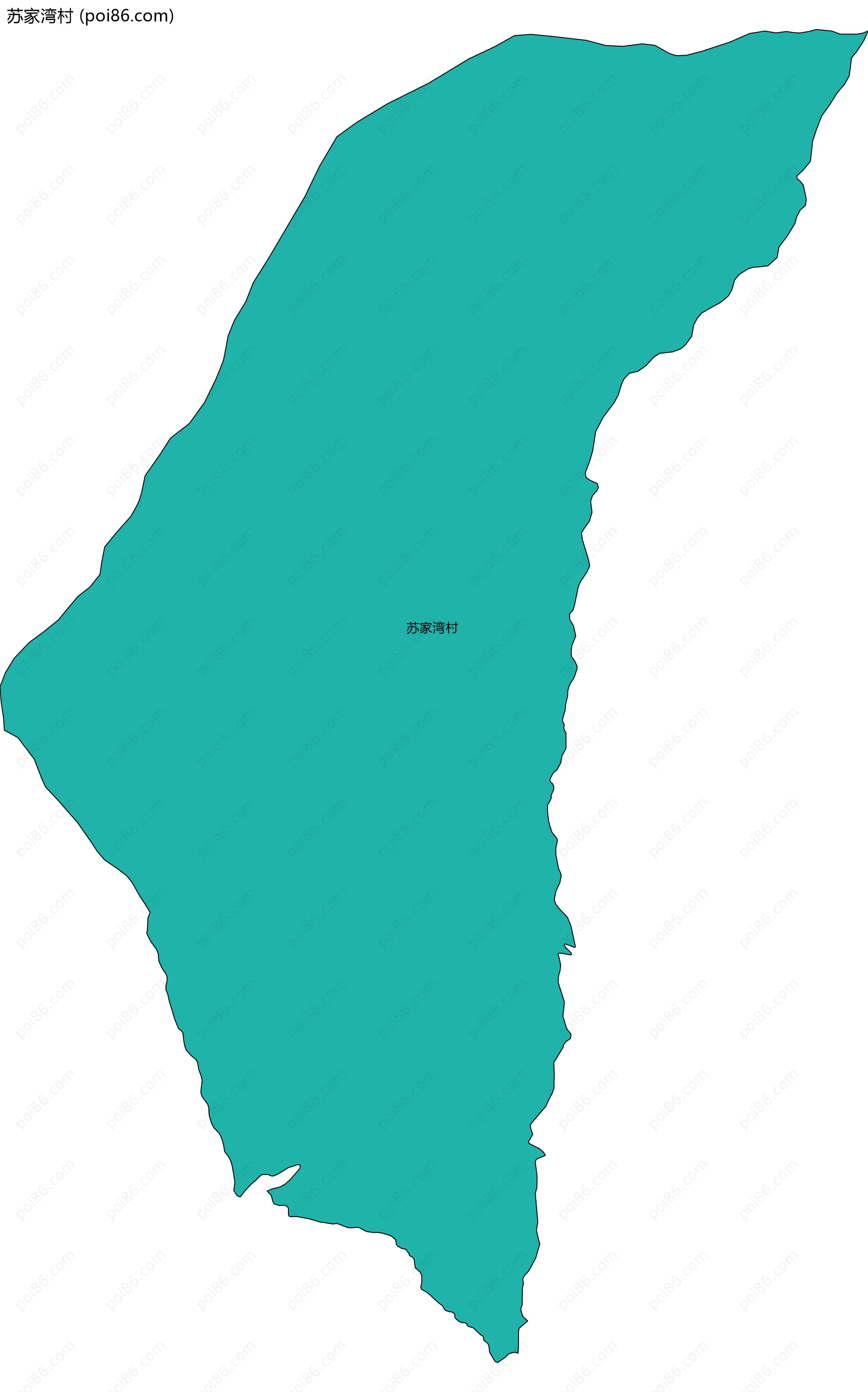 苏家湾村边界地图