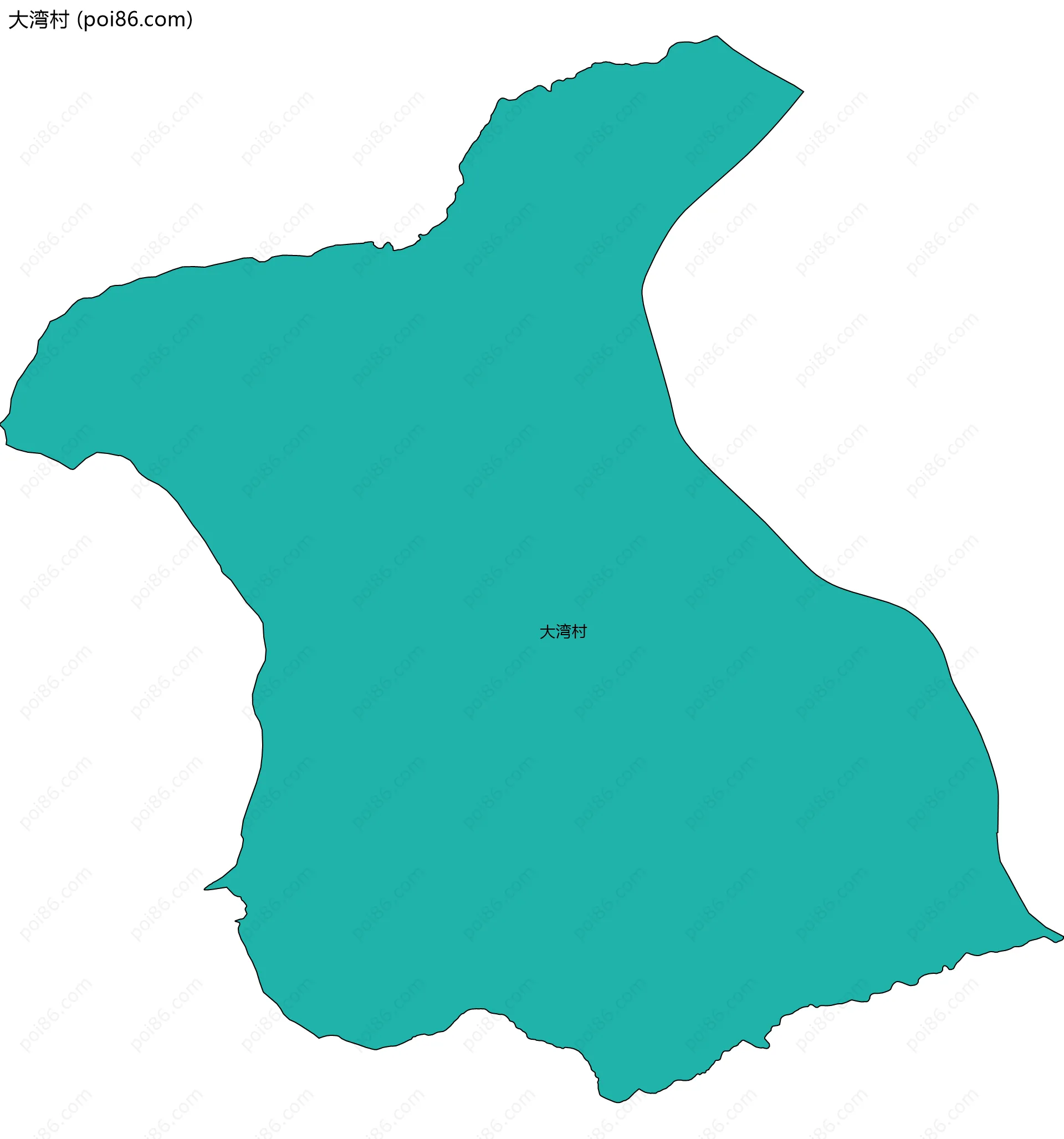 大湾村边界地图