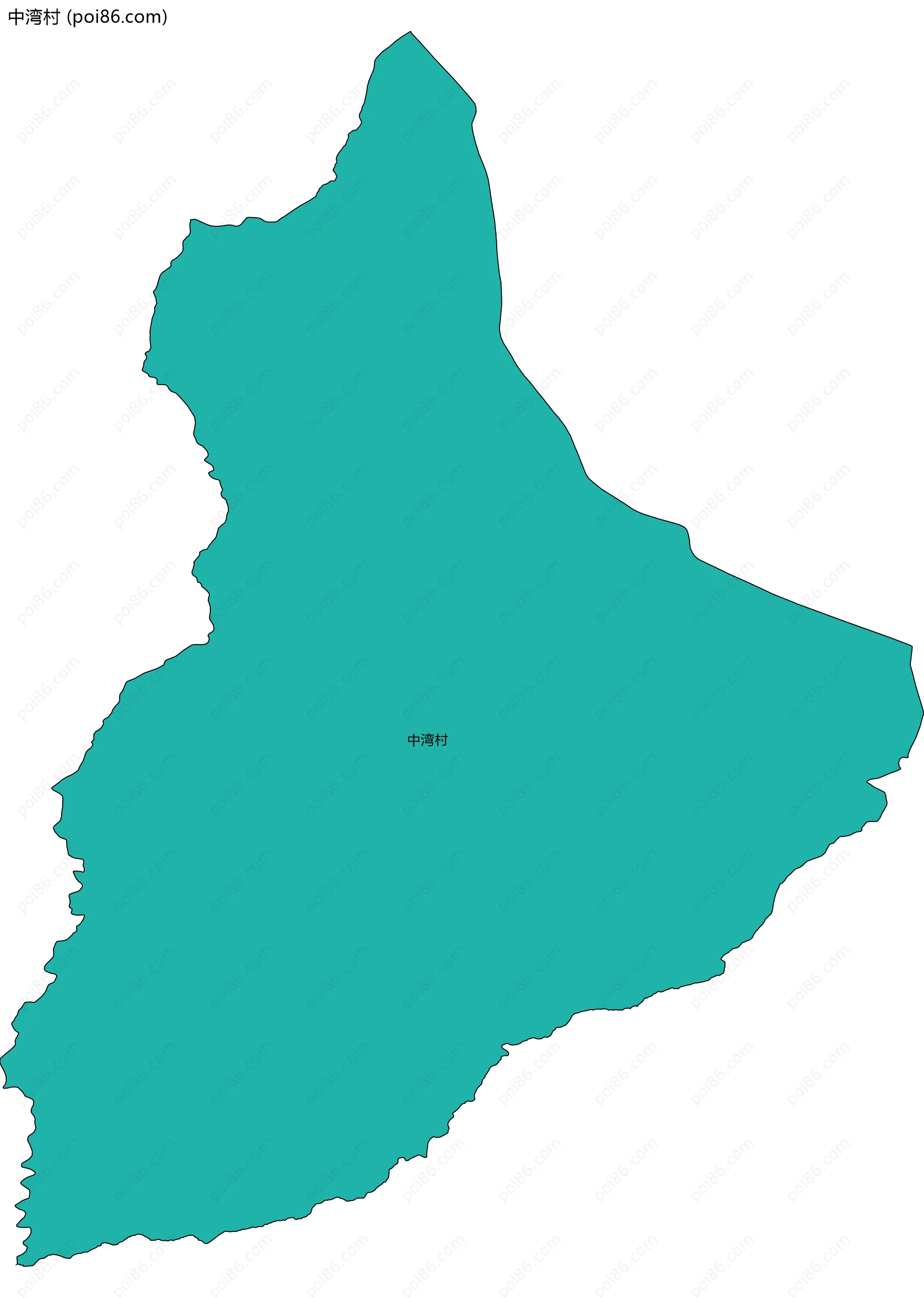 中湾村边界地图