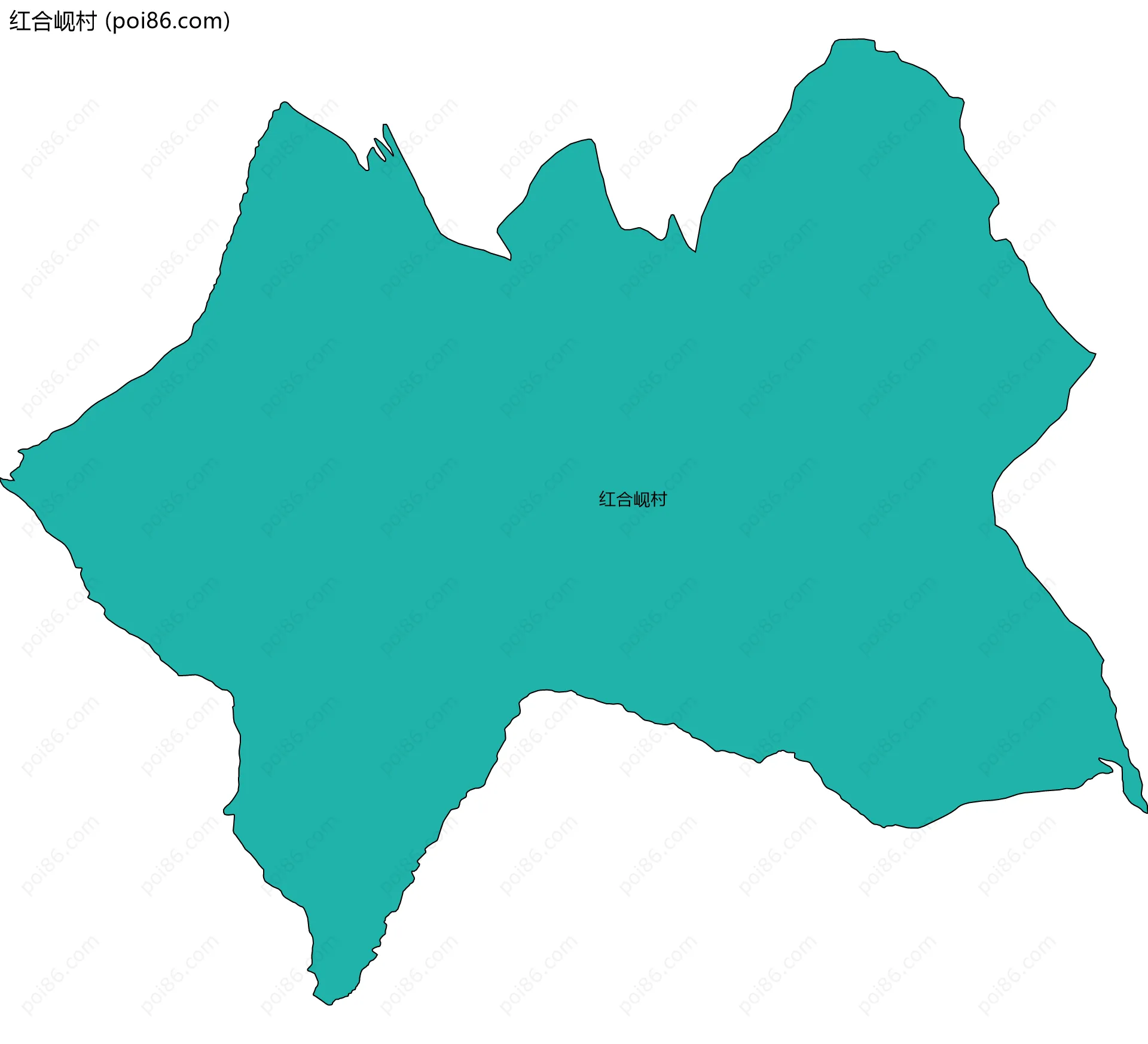 红合岘村边界地图