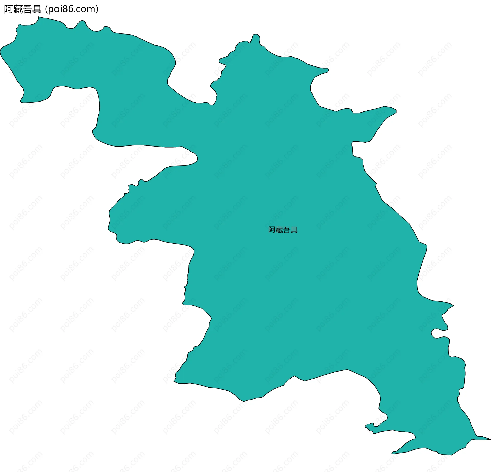 阿藏吾具边界地图