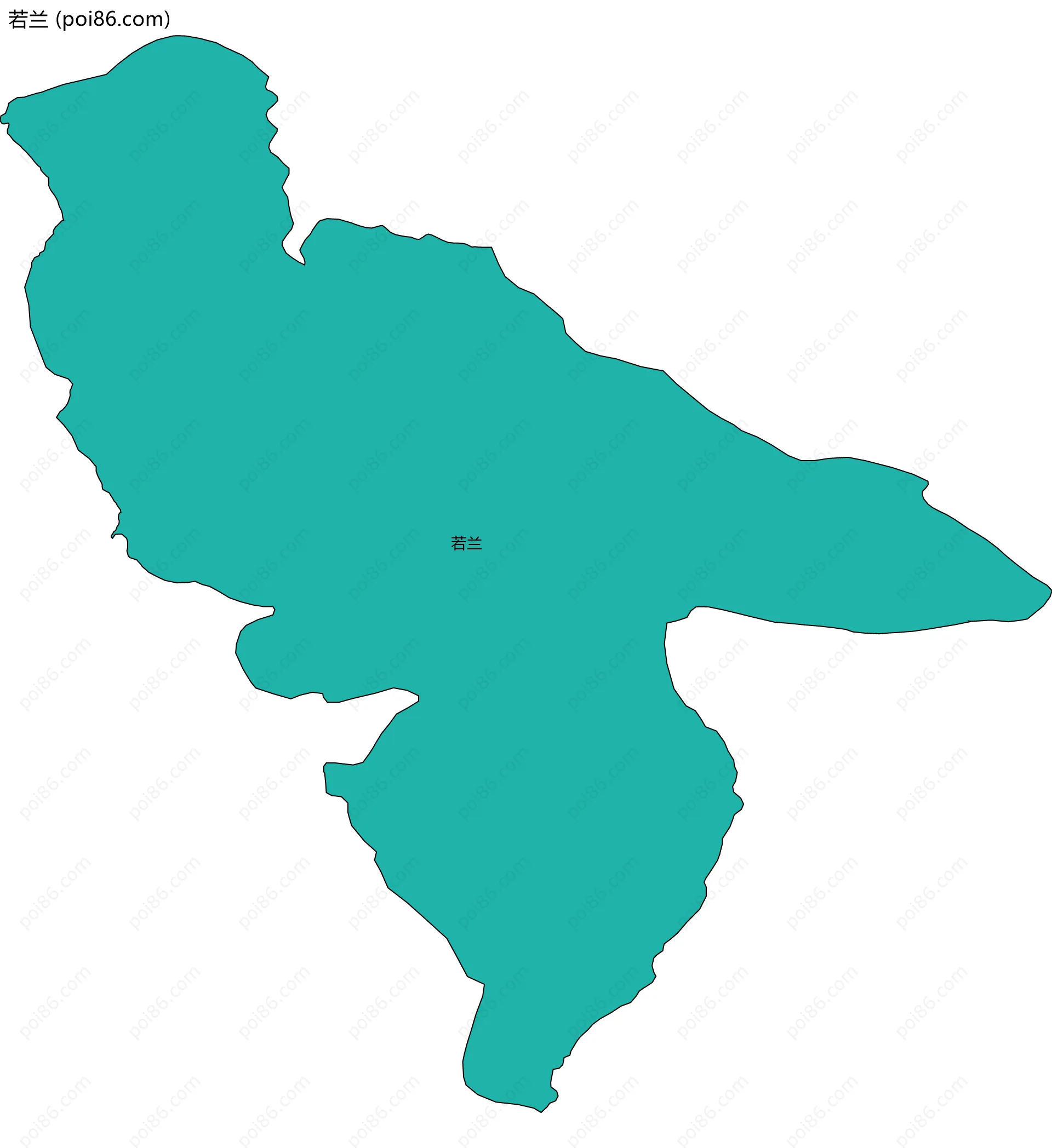 若兰边界地图