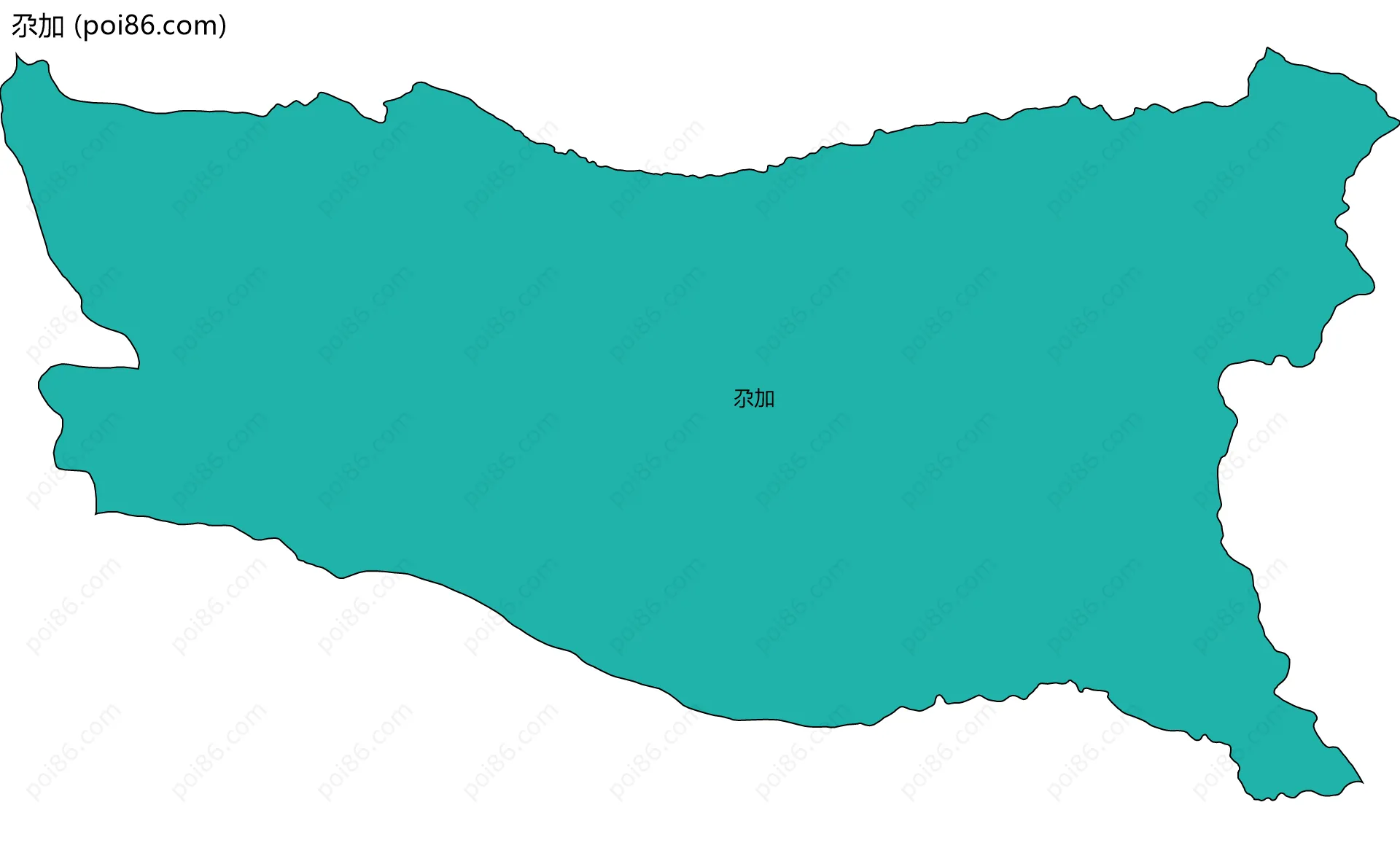 尕加边界地图