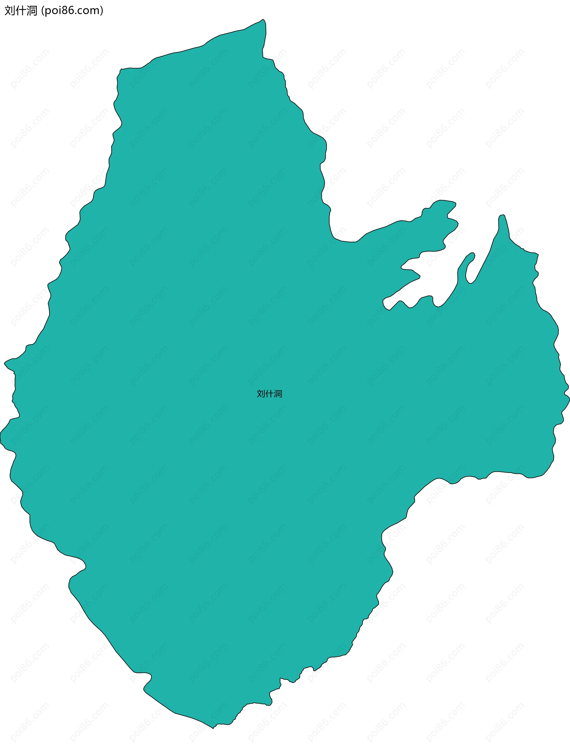 刘什洞边界地图