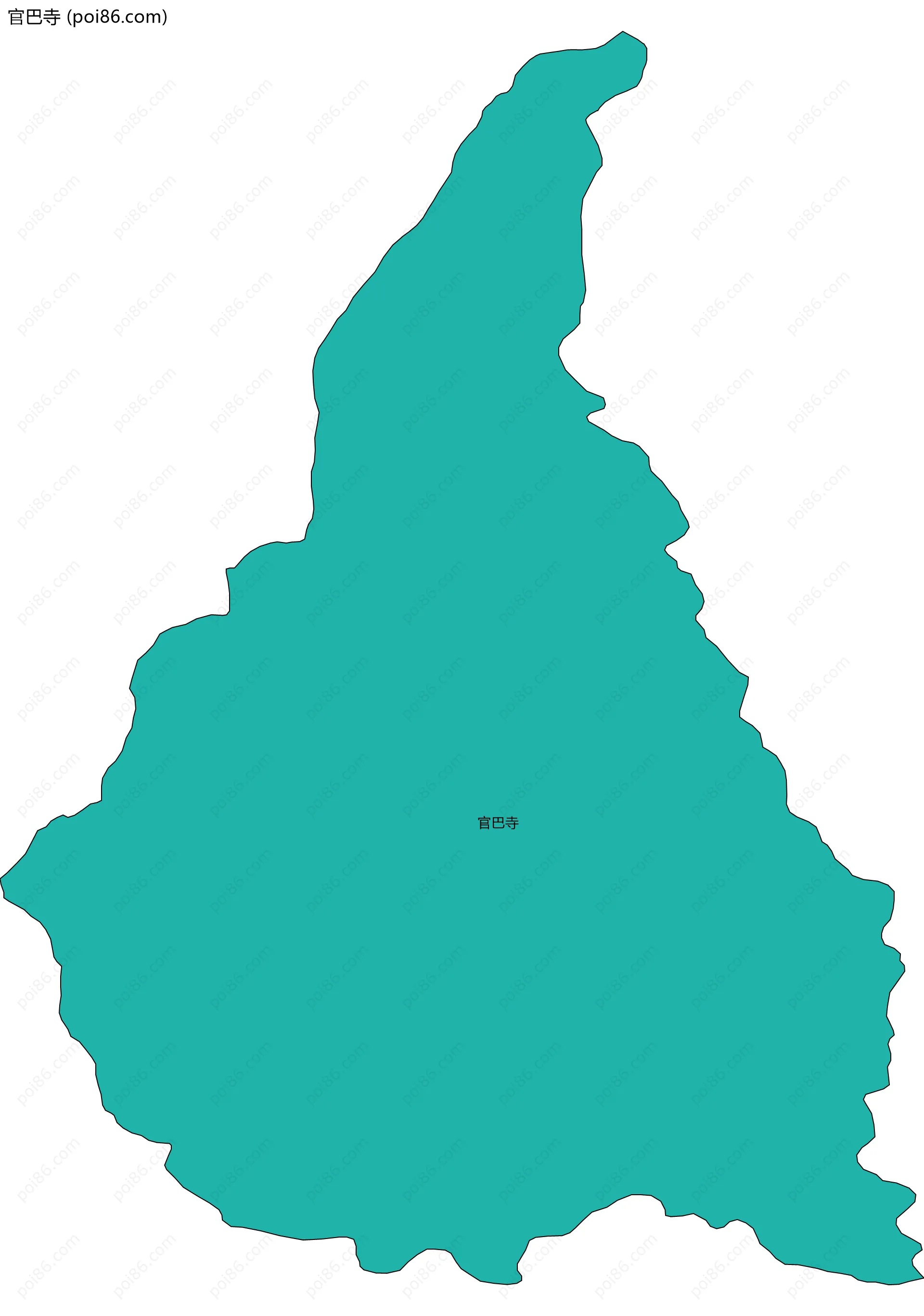 官巴寺边界地图