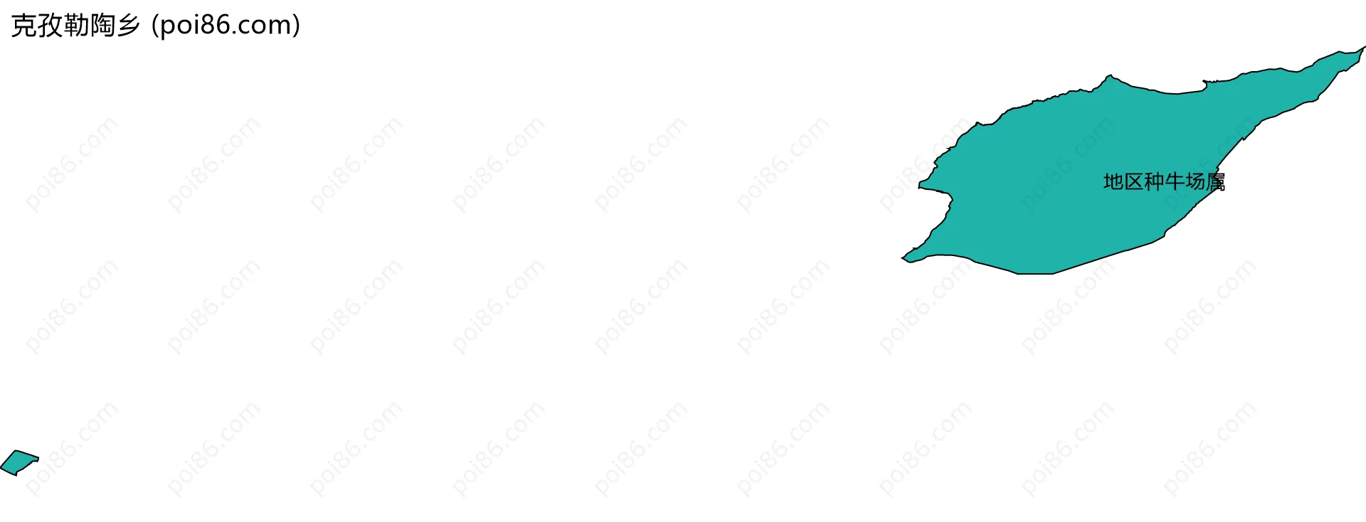 克孜勒陶乡边界地图(五级行政区划)