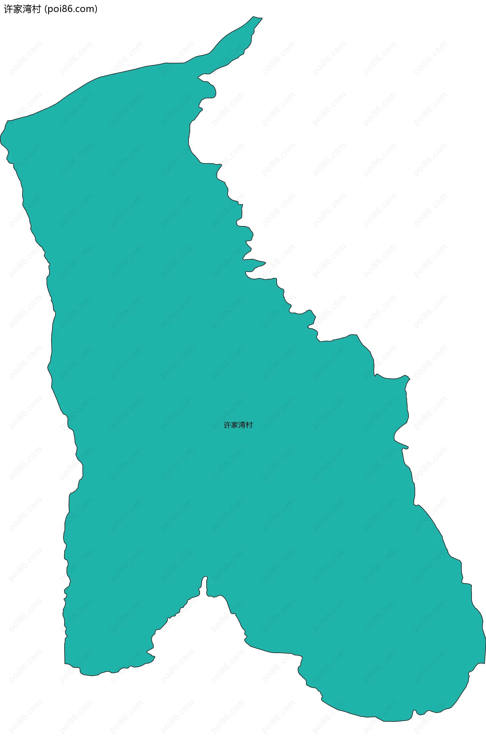 许家湾村边界地图