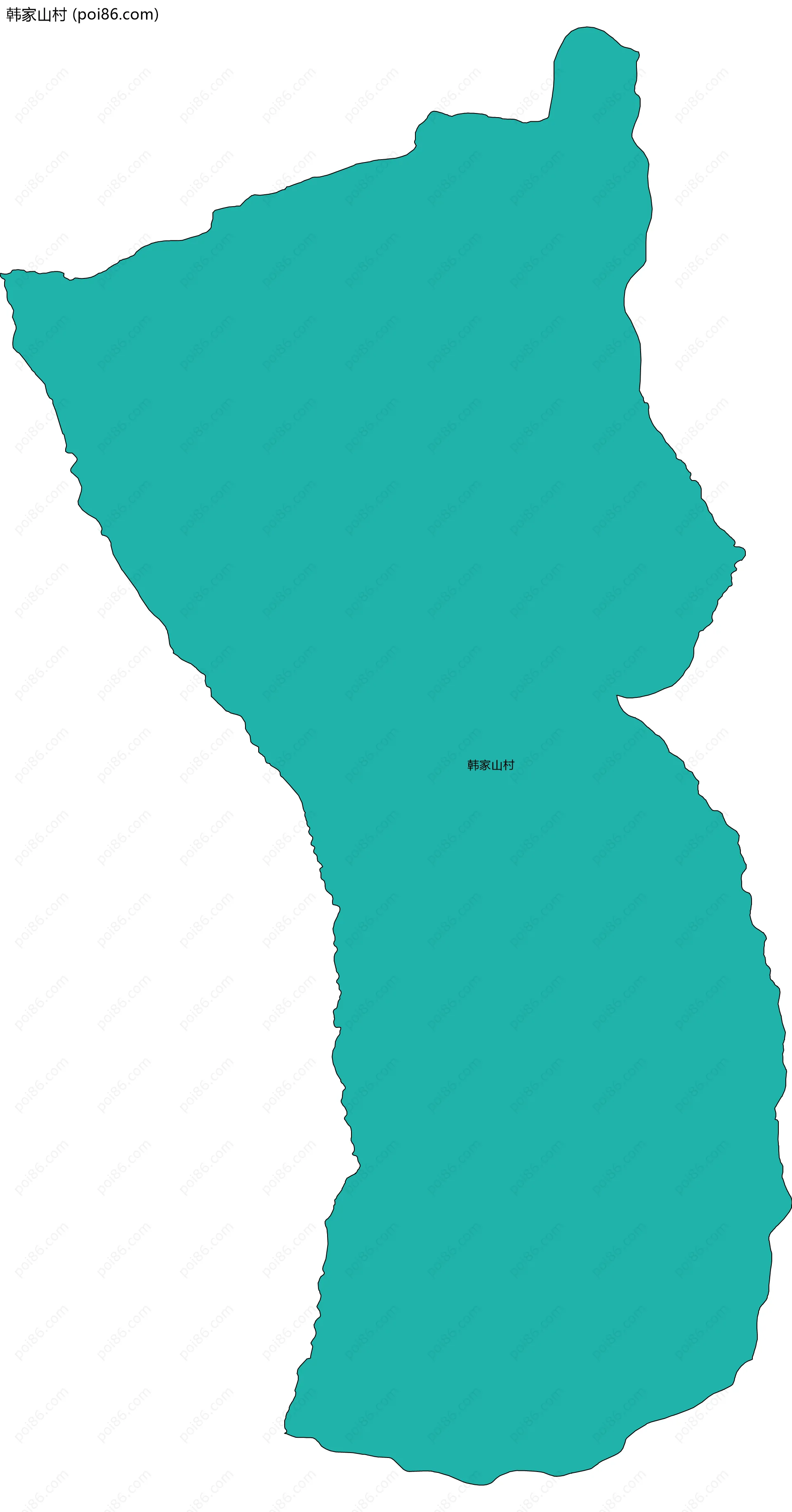 韩家山村边界地图