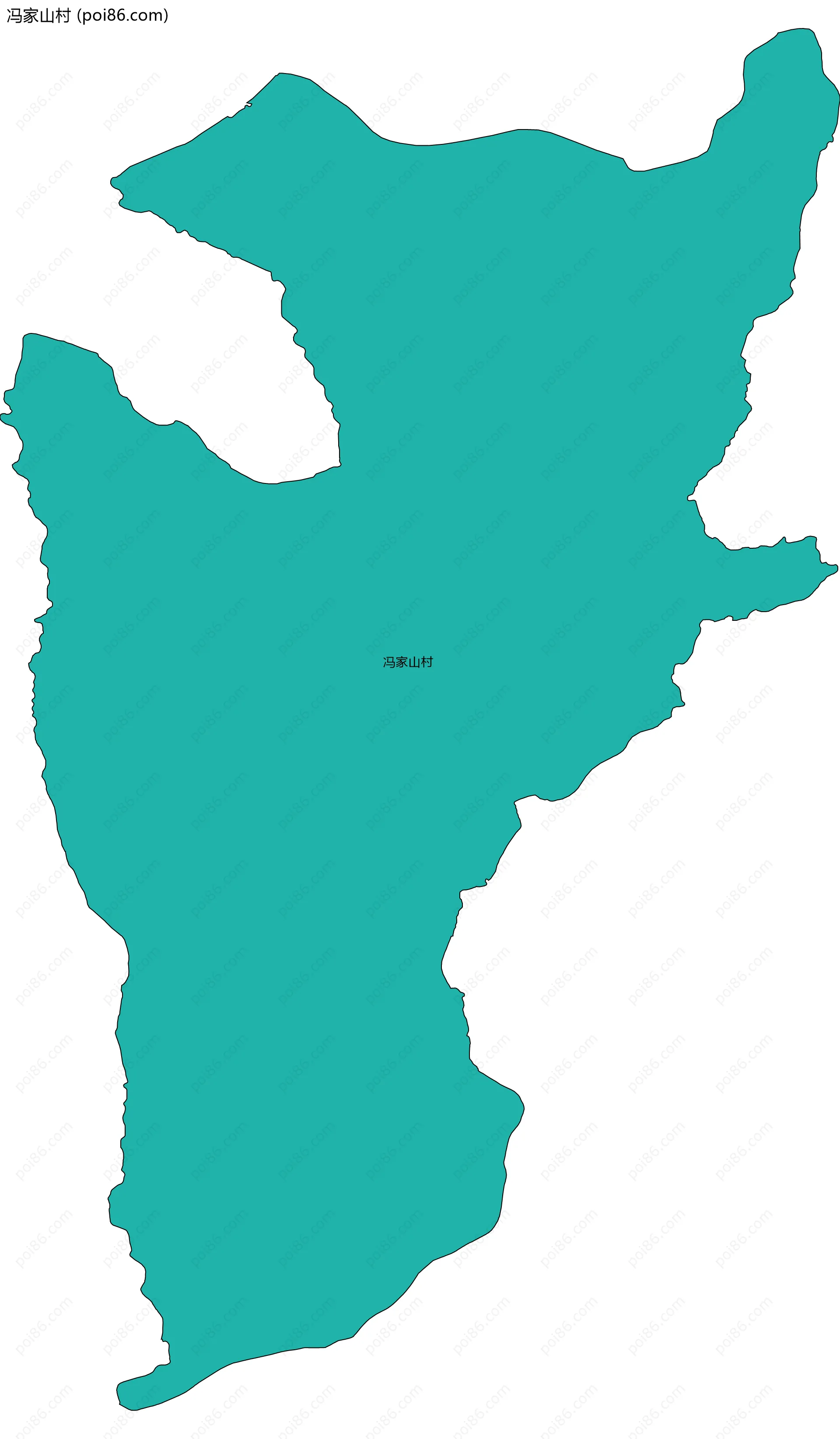 冯家山村边界地图