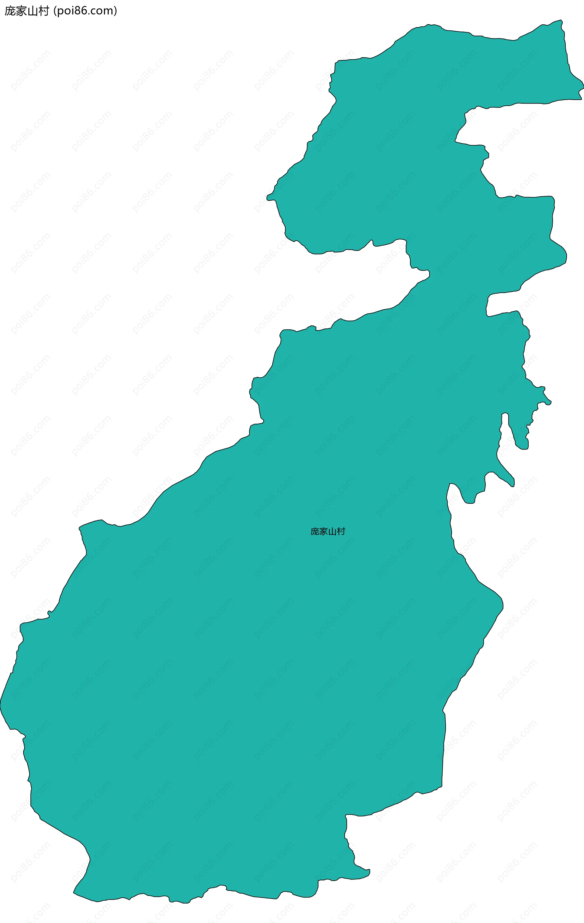 庞家山村边界地图