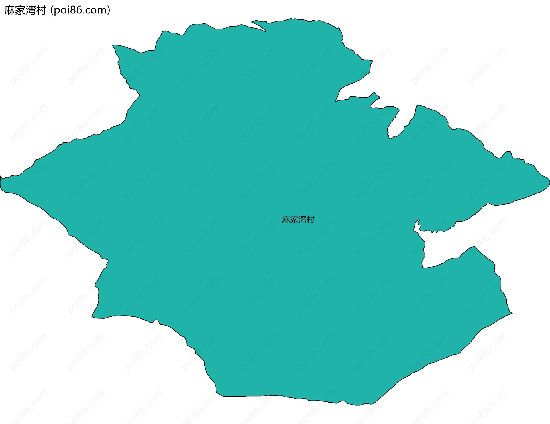 麻家湾村边界地图