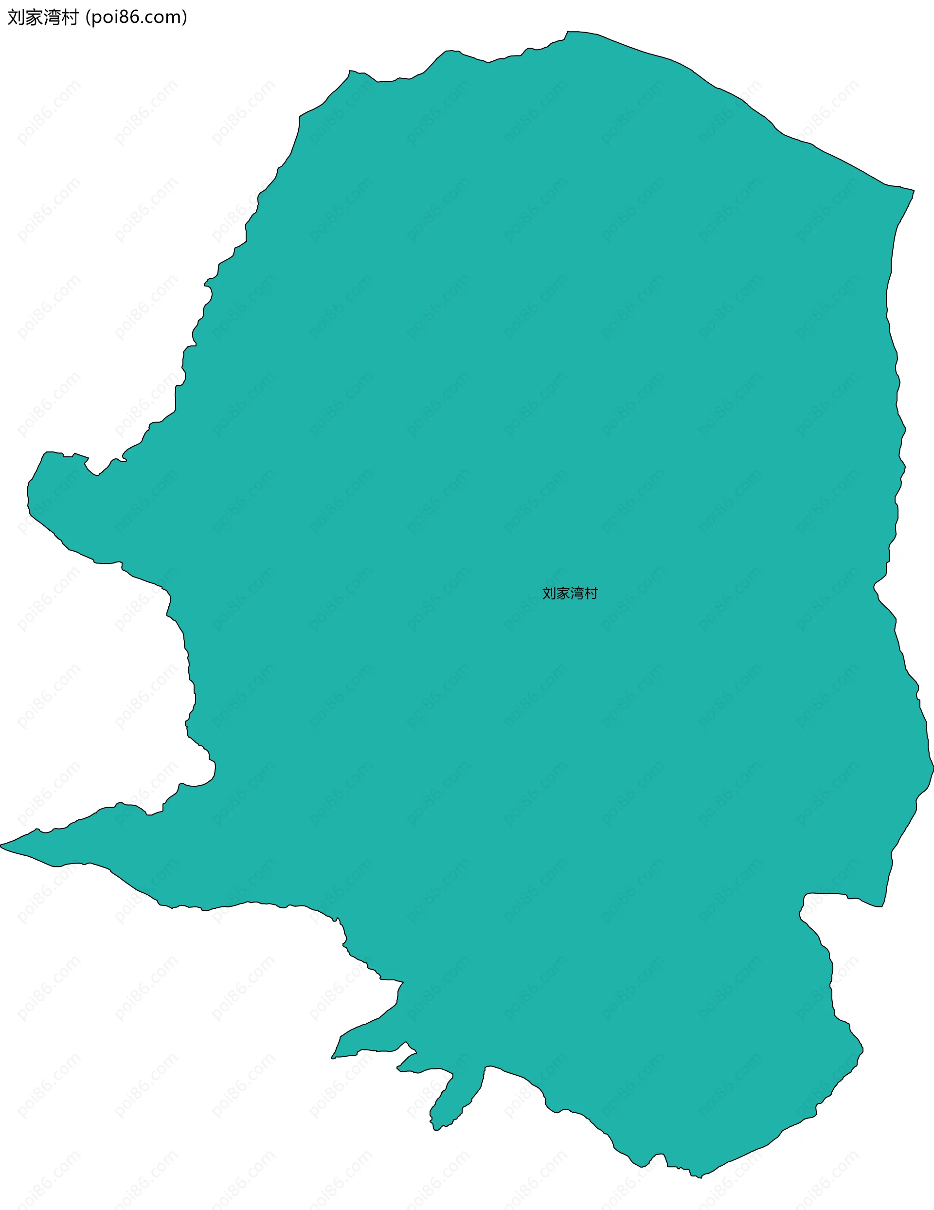 刘家湾村边界地图