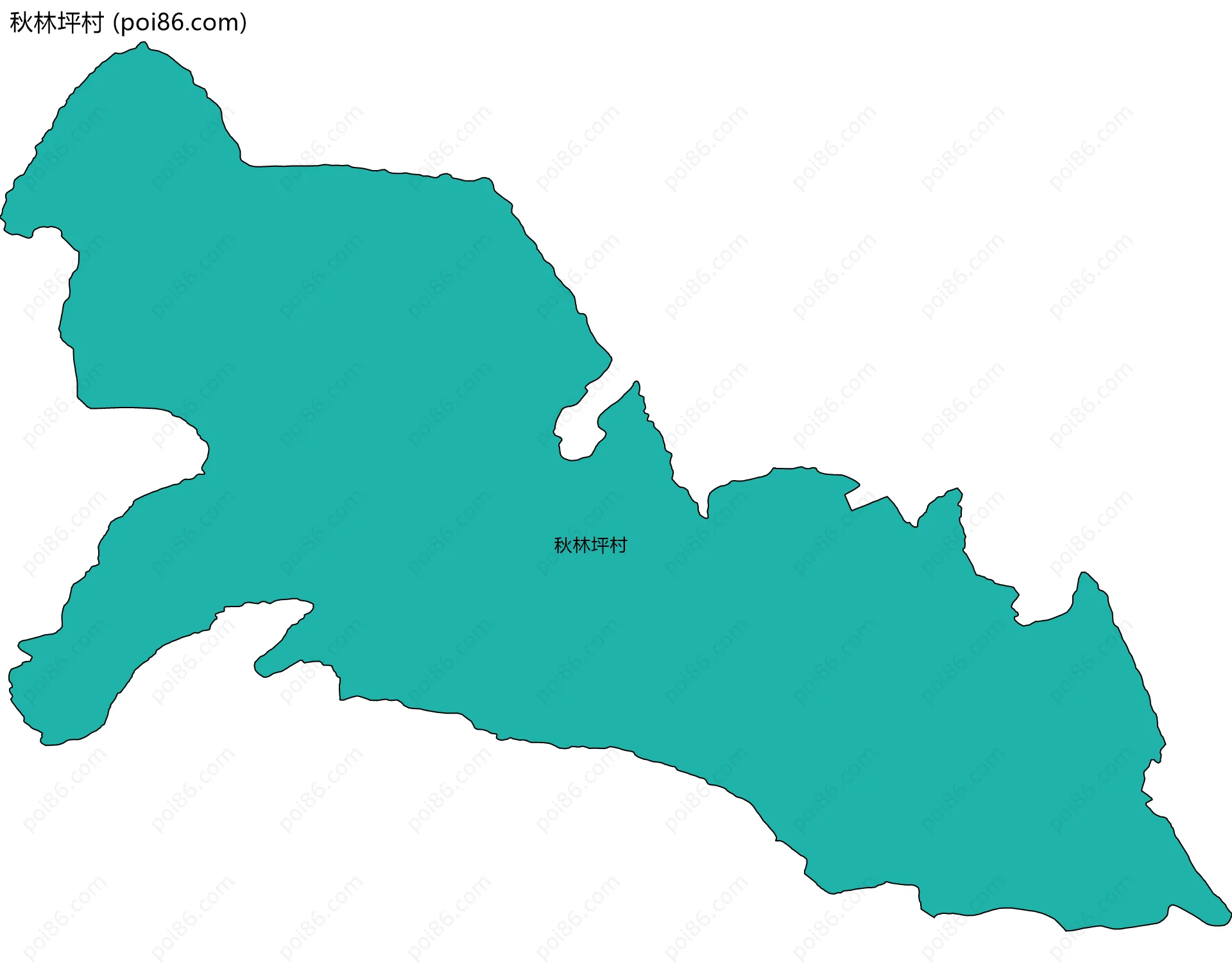 秋林坪村边界地图