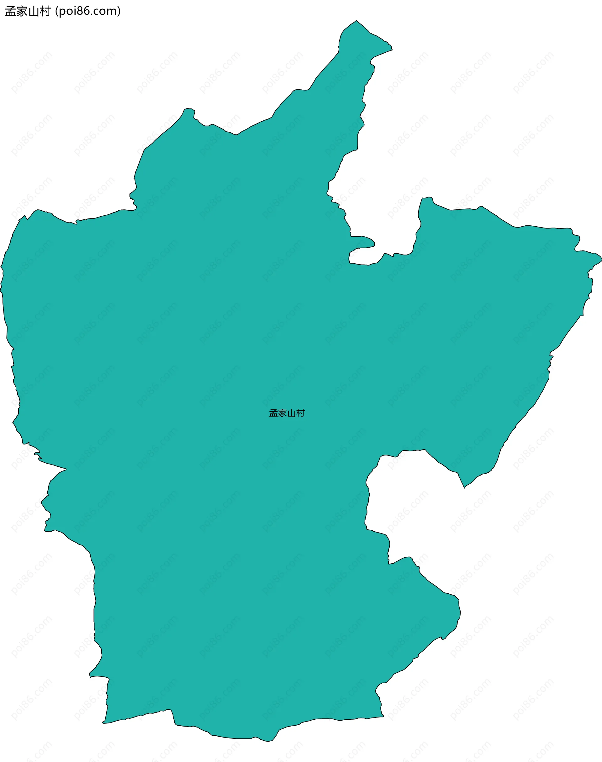 孟家山村边界地图