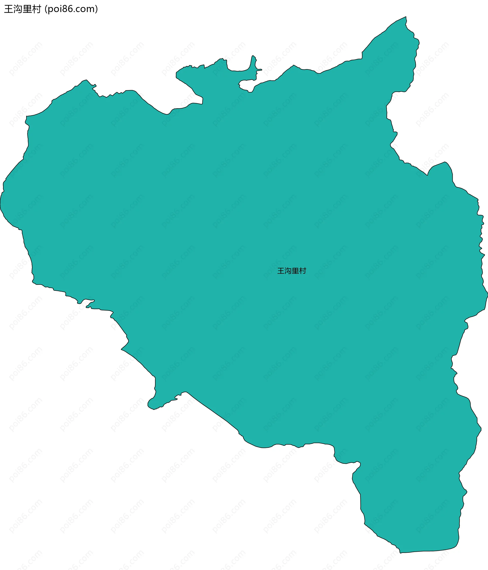 王沟里村边界地图