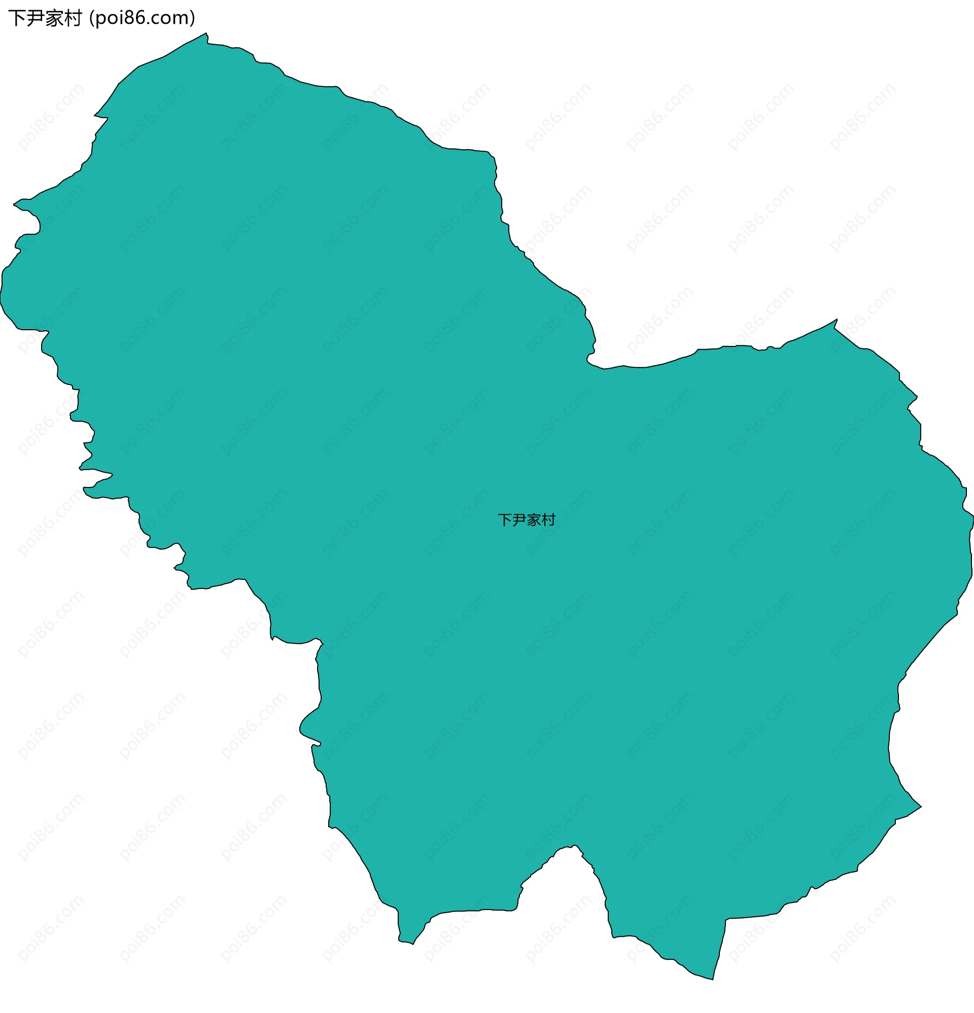 下尹家村边界地图