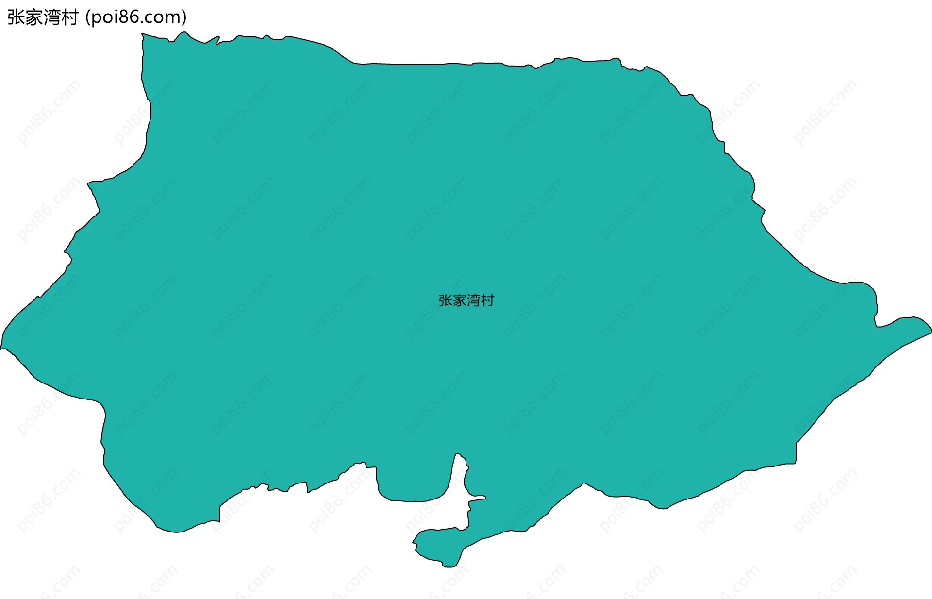 张家湾村边界地图