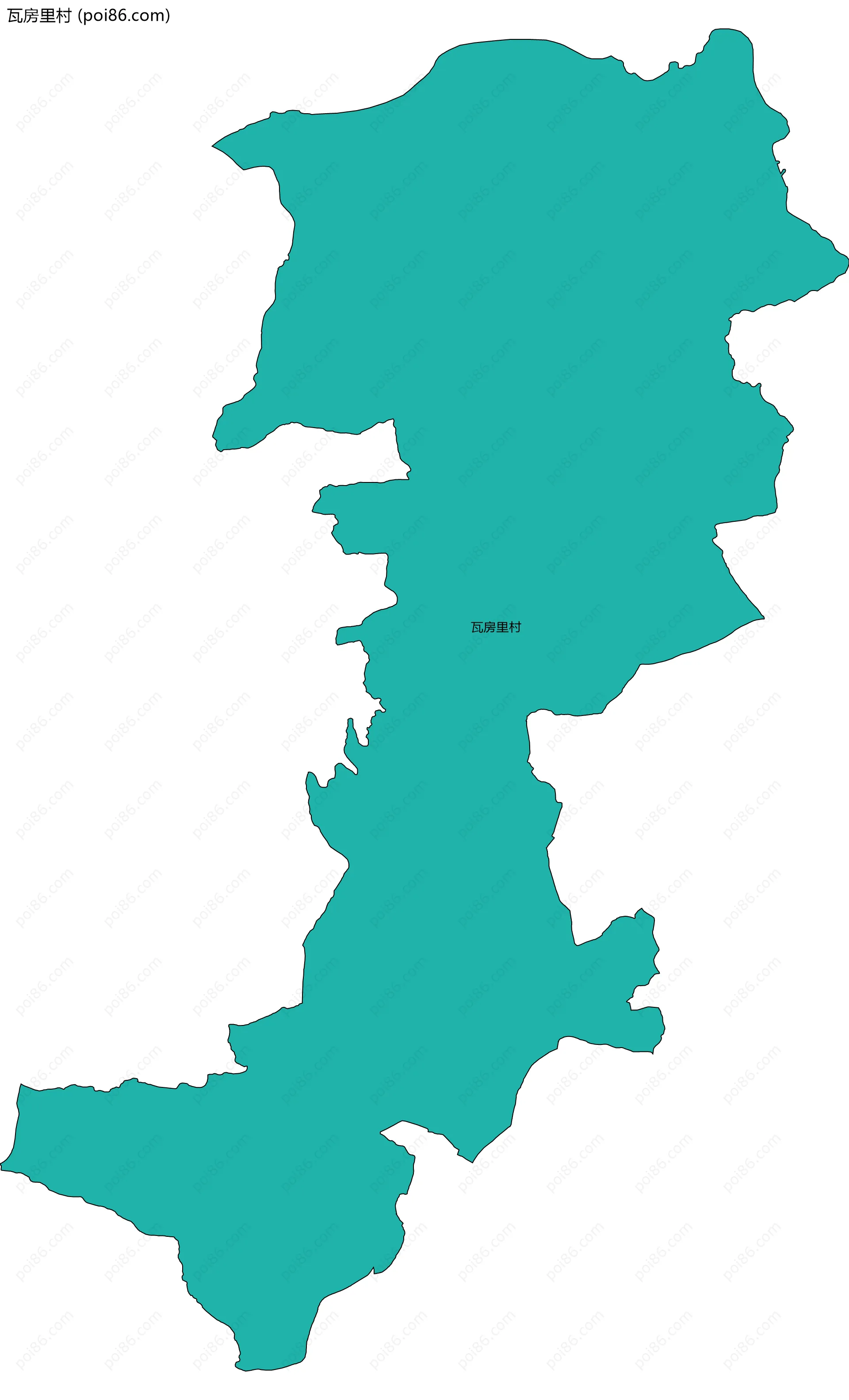 瓦房里村边界地图
