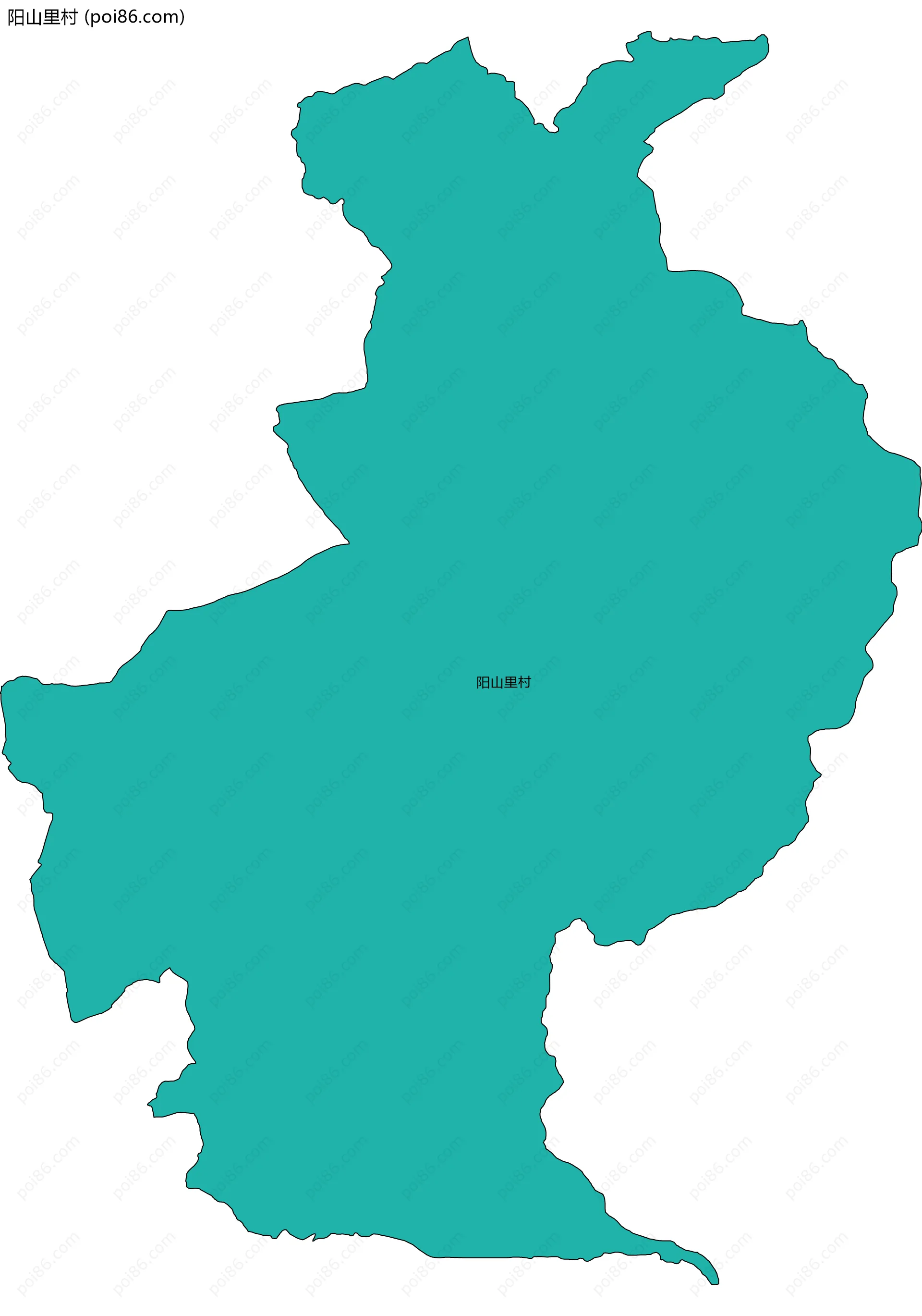 阳山里村边界地图