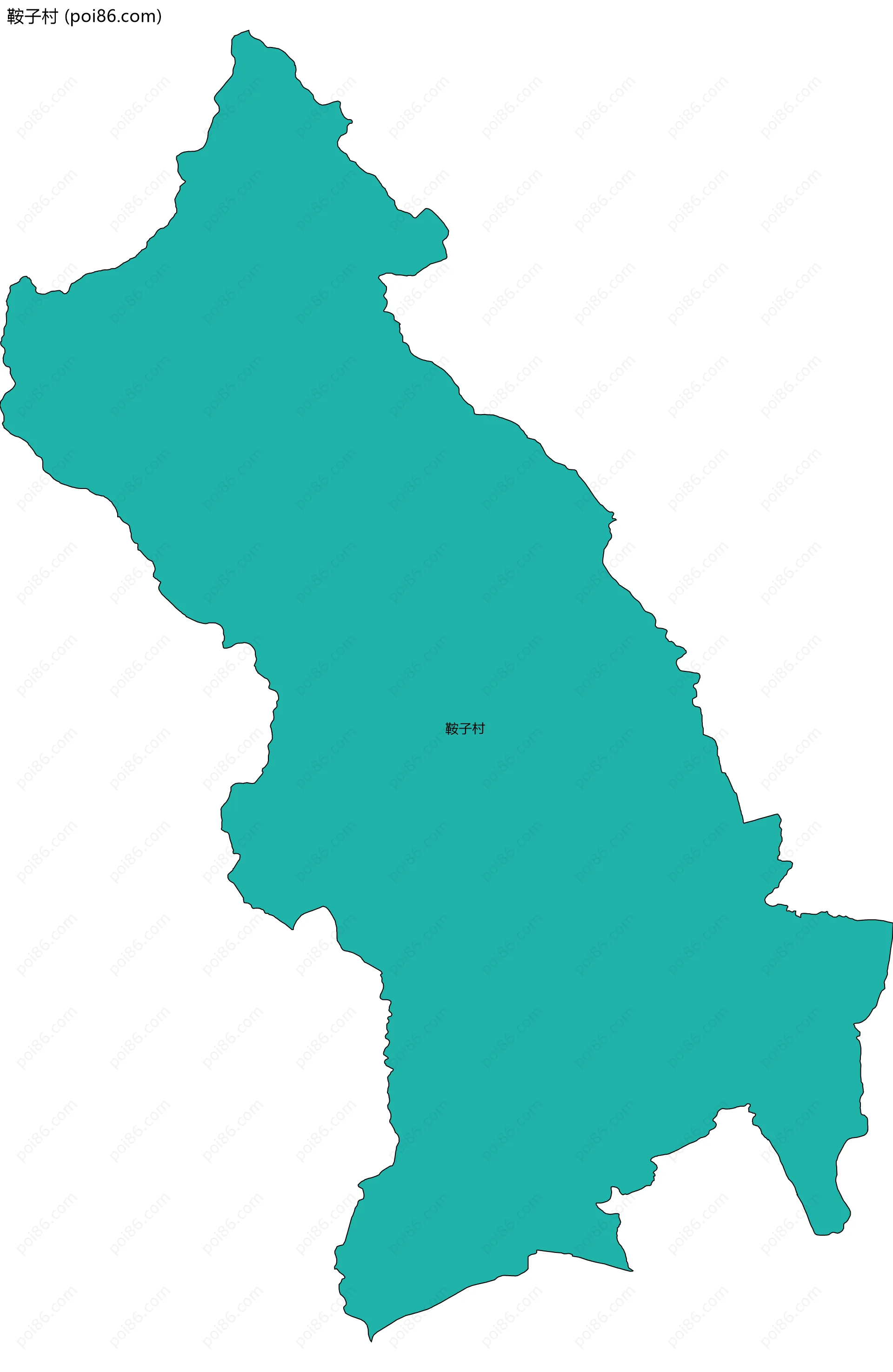 鞍子村边界地图