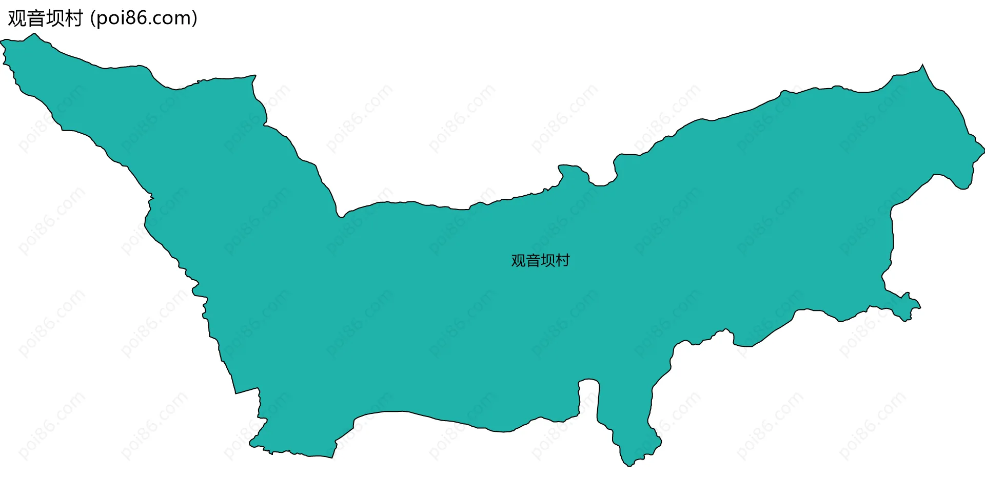 观音坝村边界地图