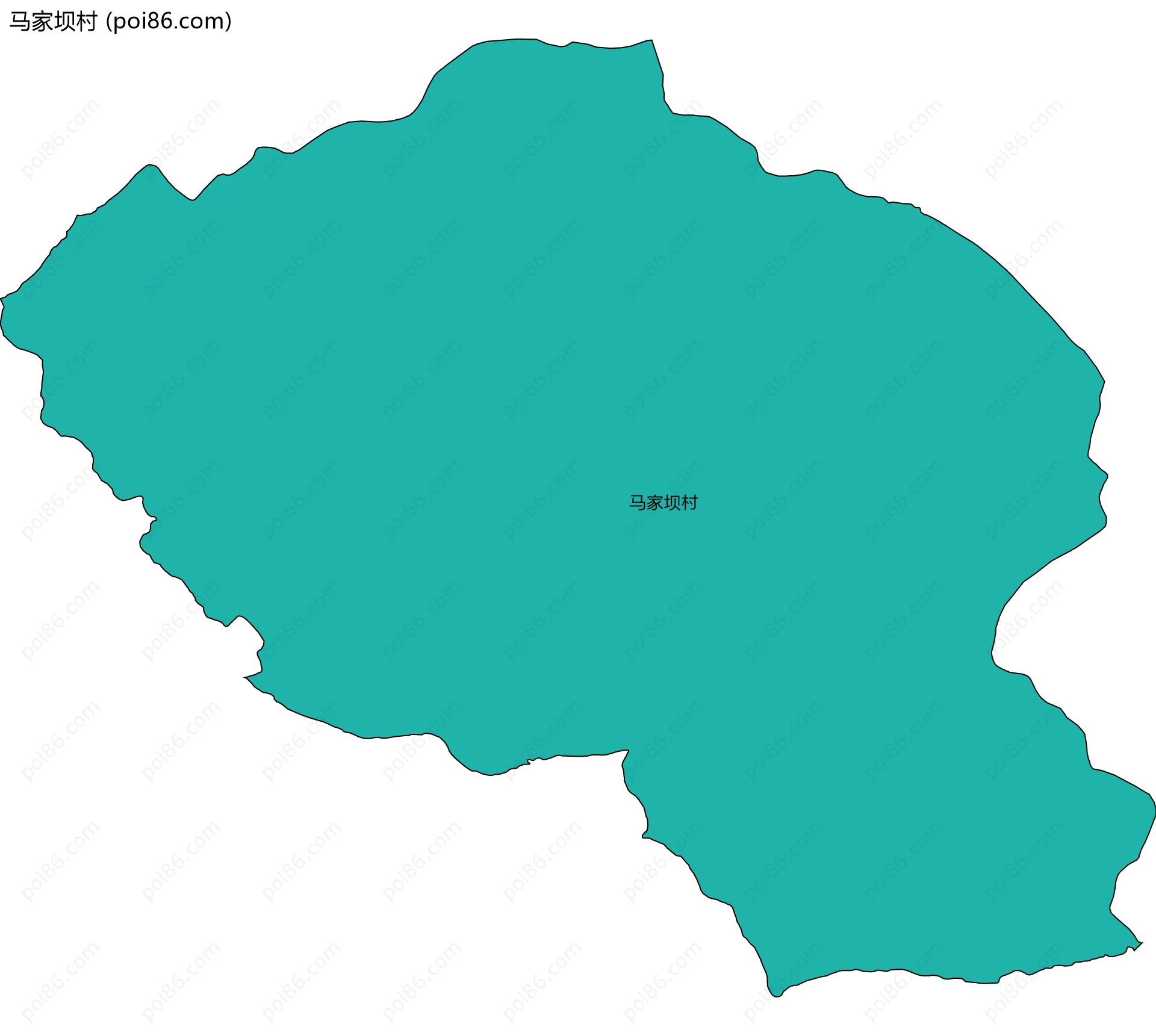 马家坝村边界地图