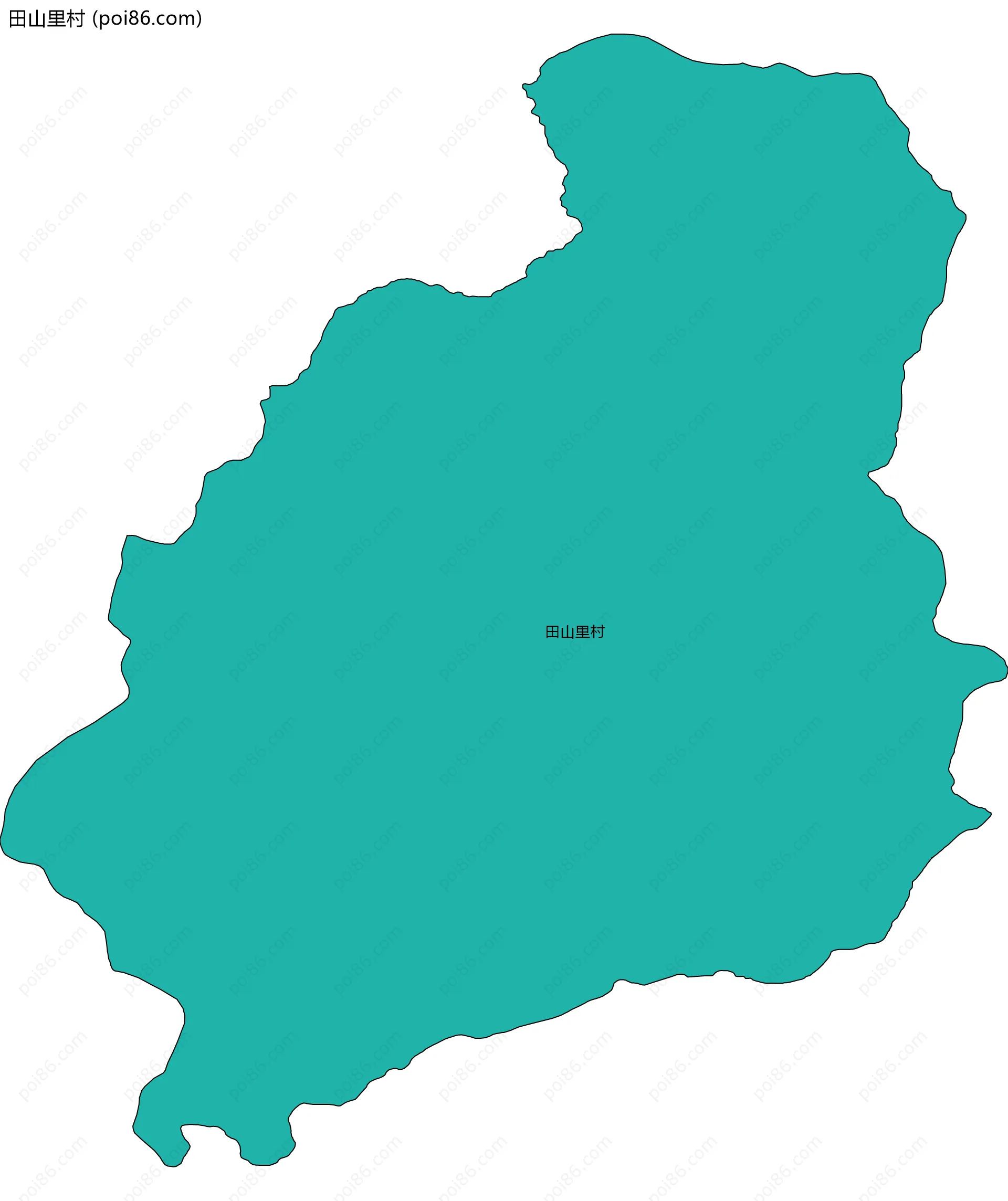 田山里村边界地图