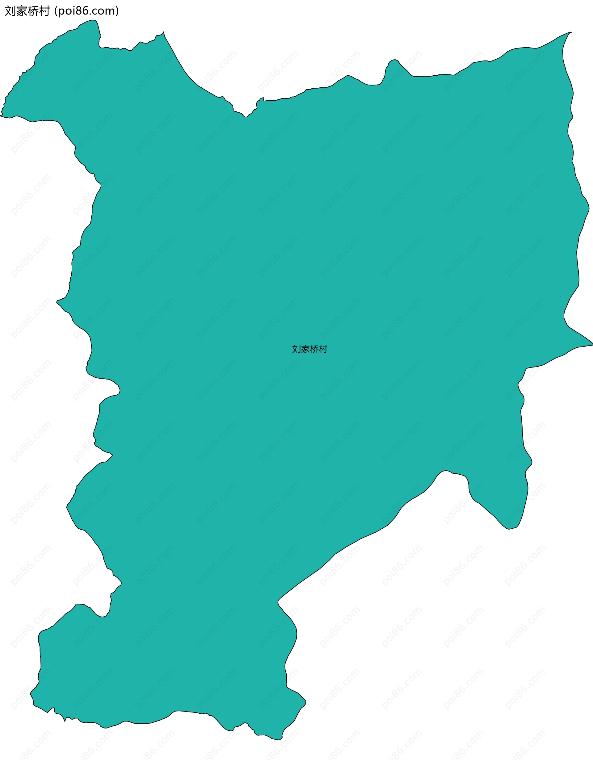 刘家桥村边界地图