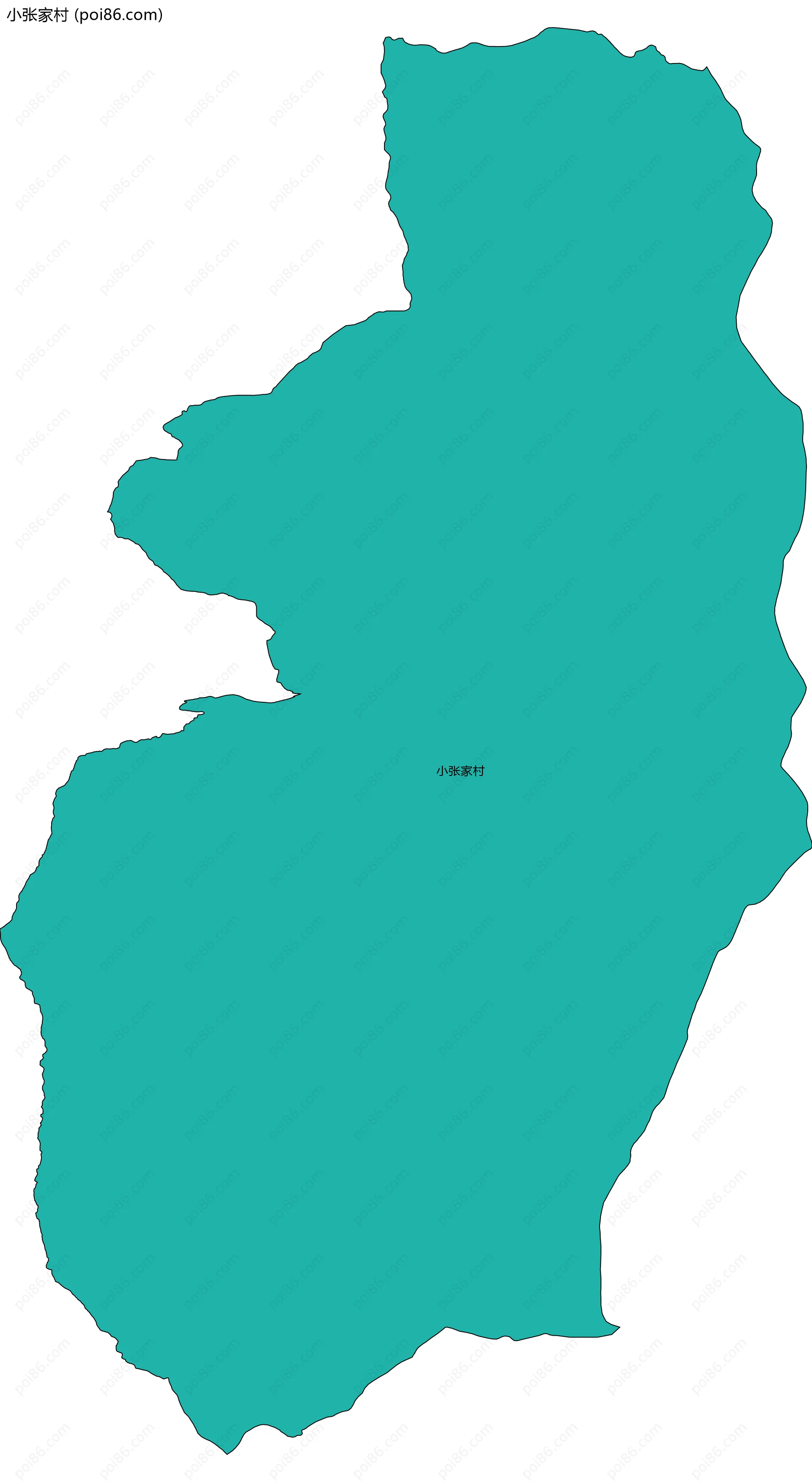 小张家村边界地图