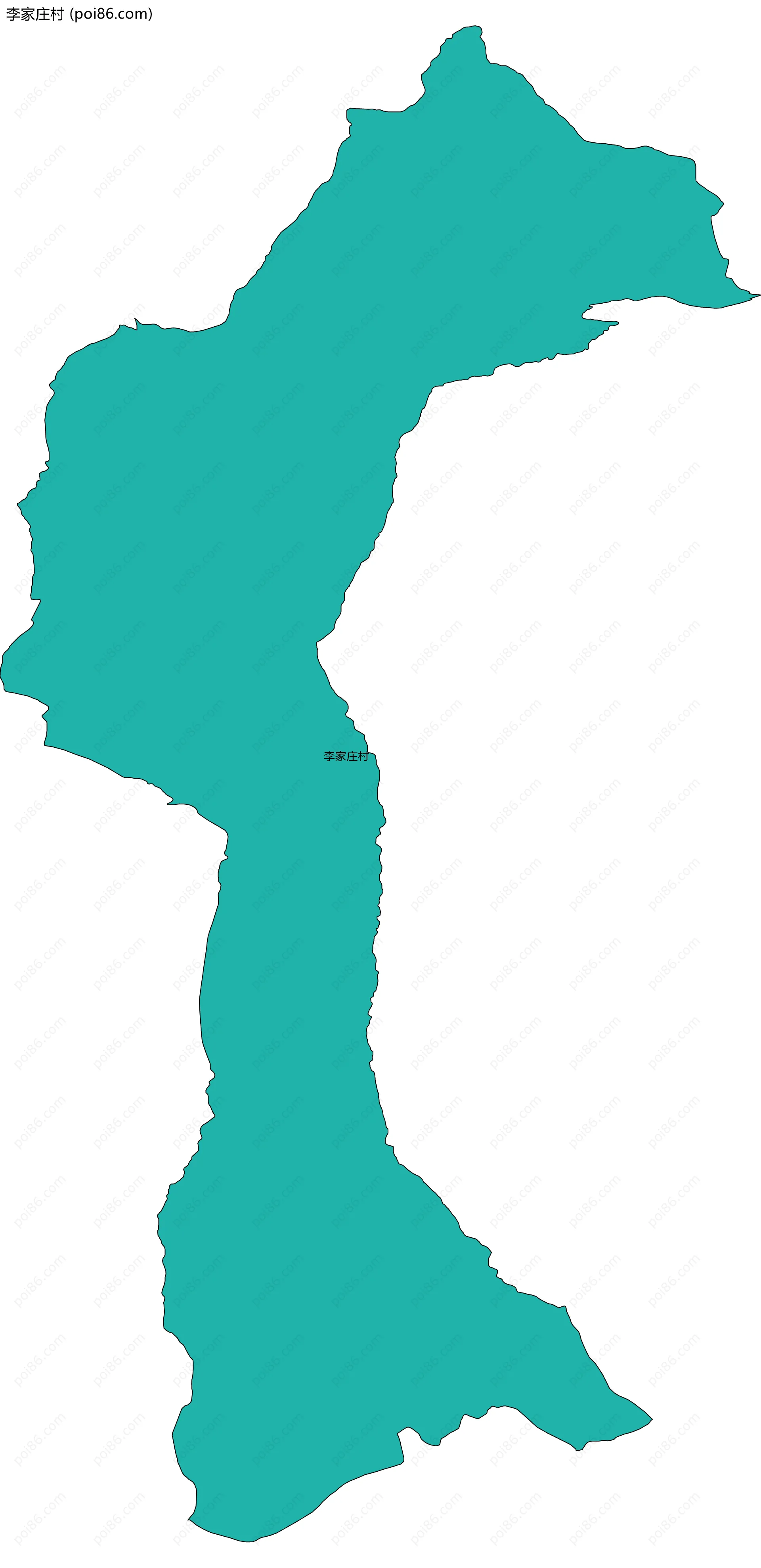 李家庄村边界地图