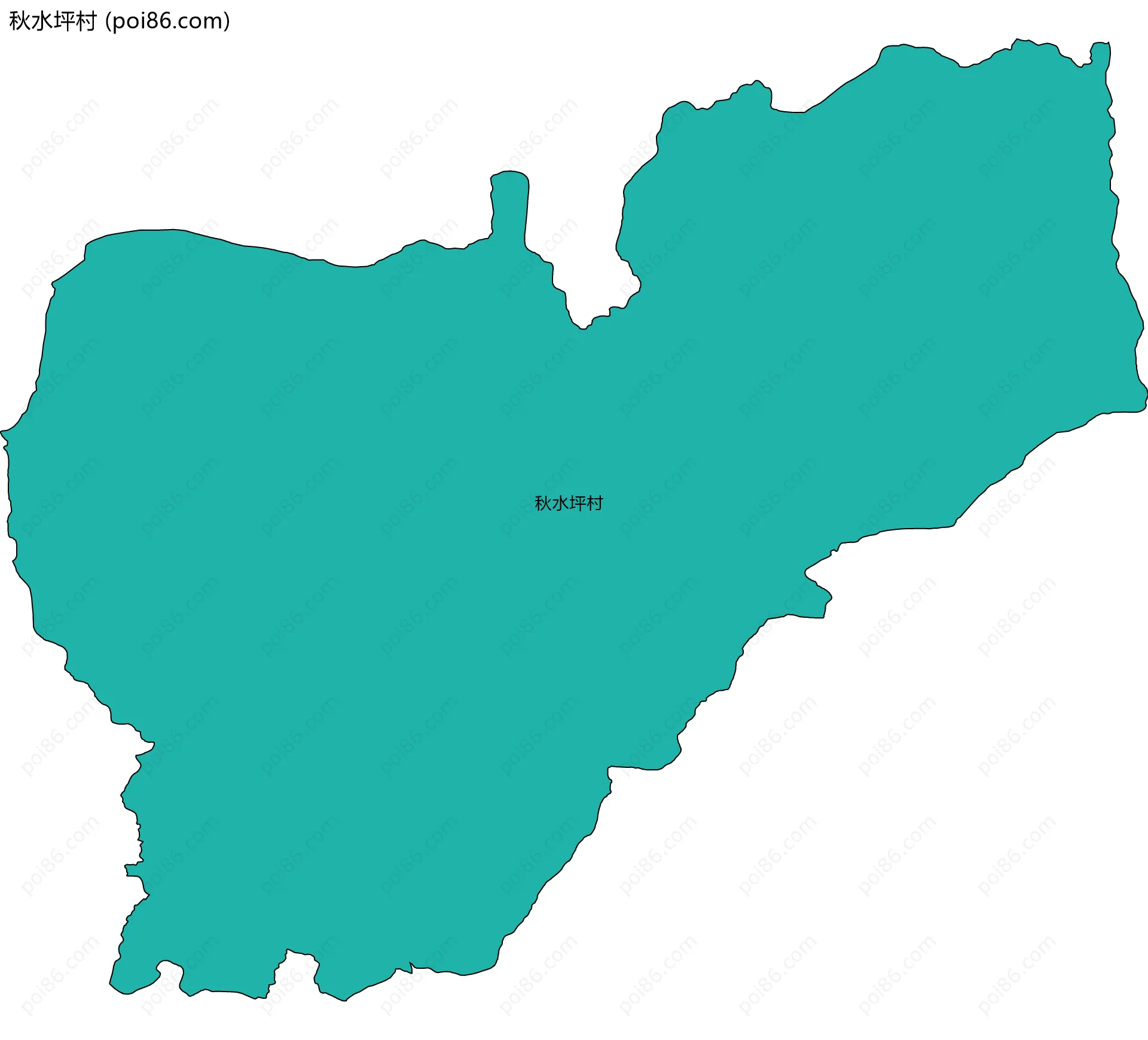 秋水坪村边界地图