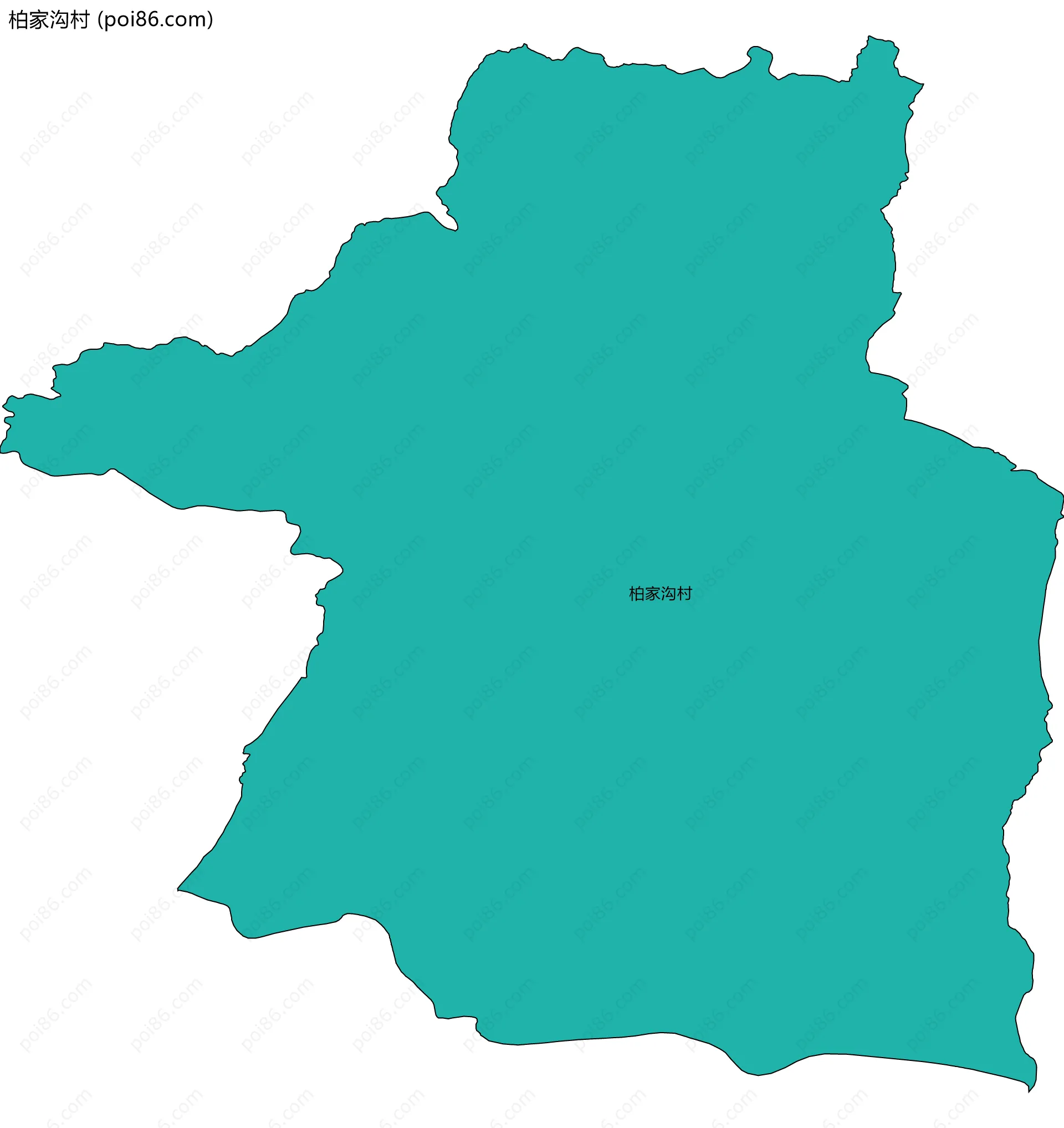 柏家沟村边界地图