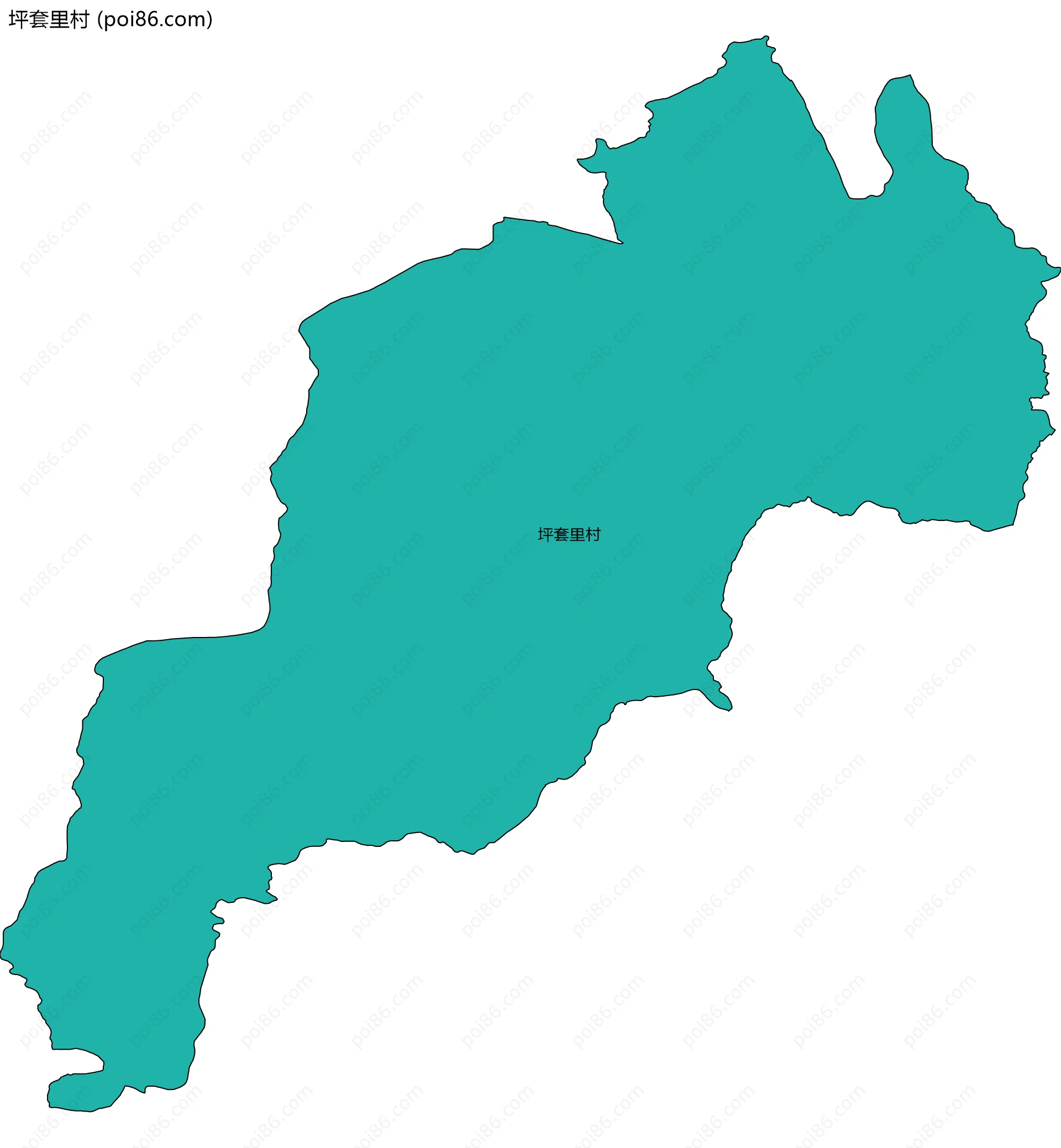 坪套里村边界地图