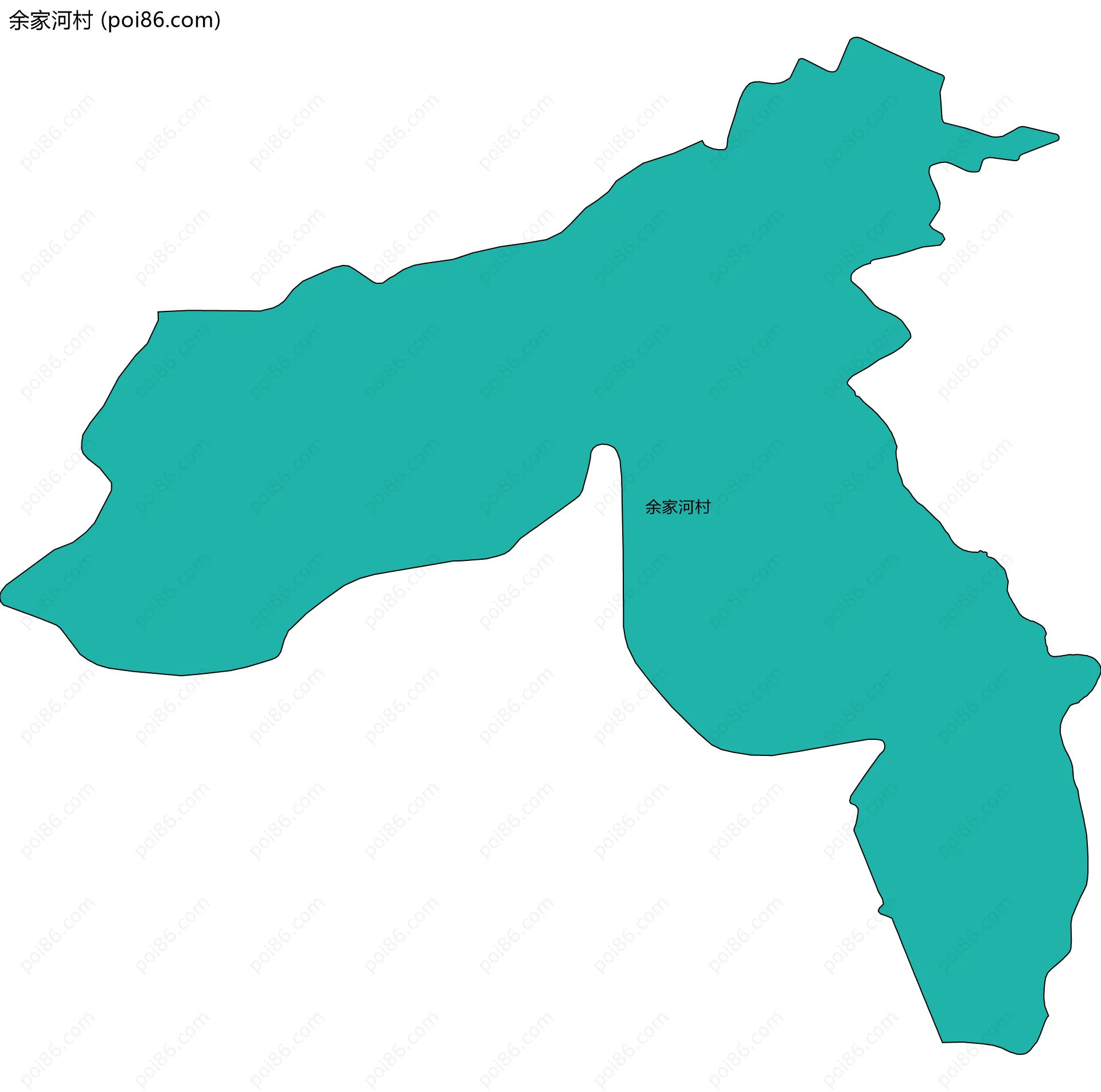 余家河村边界地图