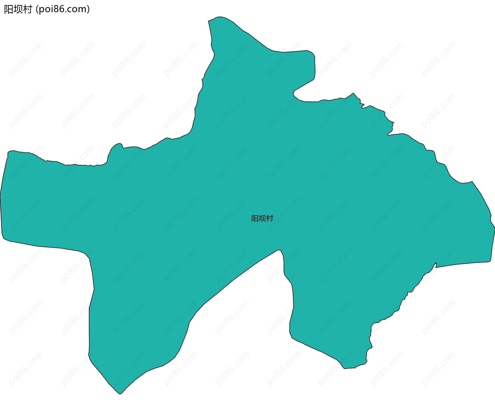 阳坝村边界地图