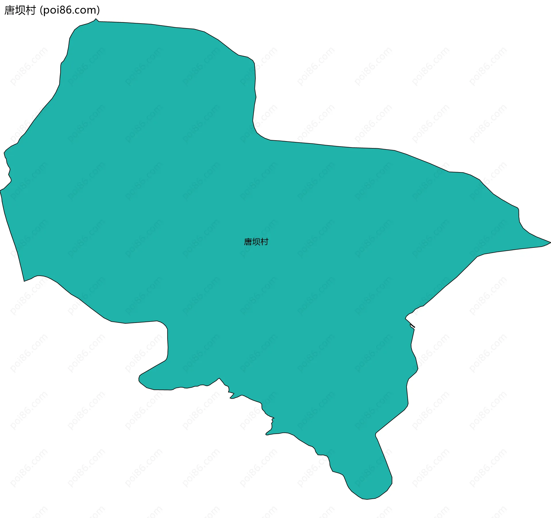 唐坝村边界地图