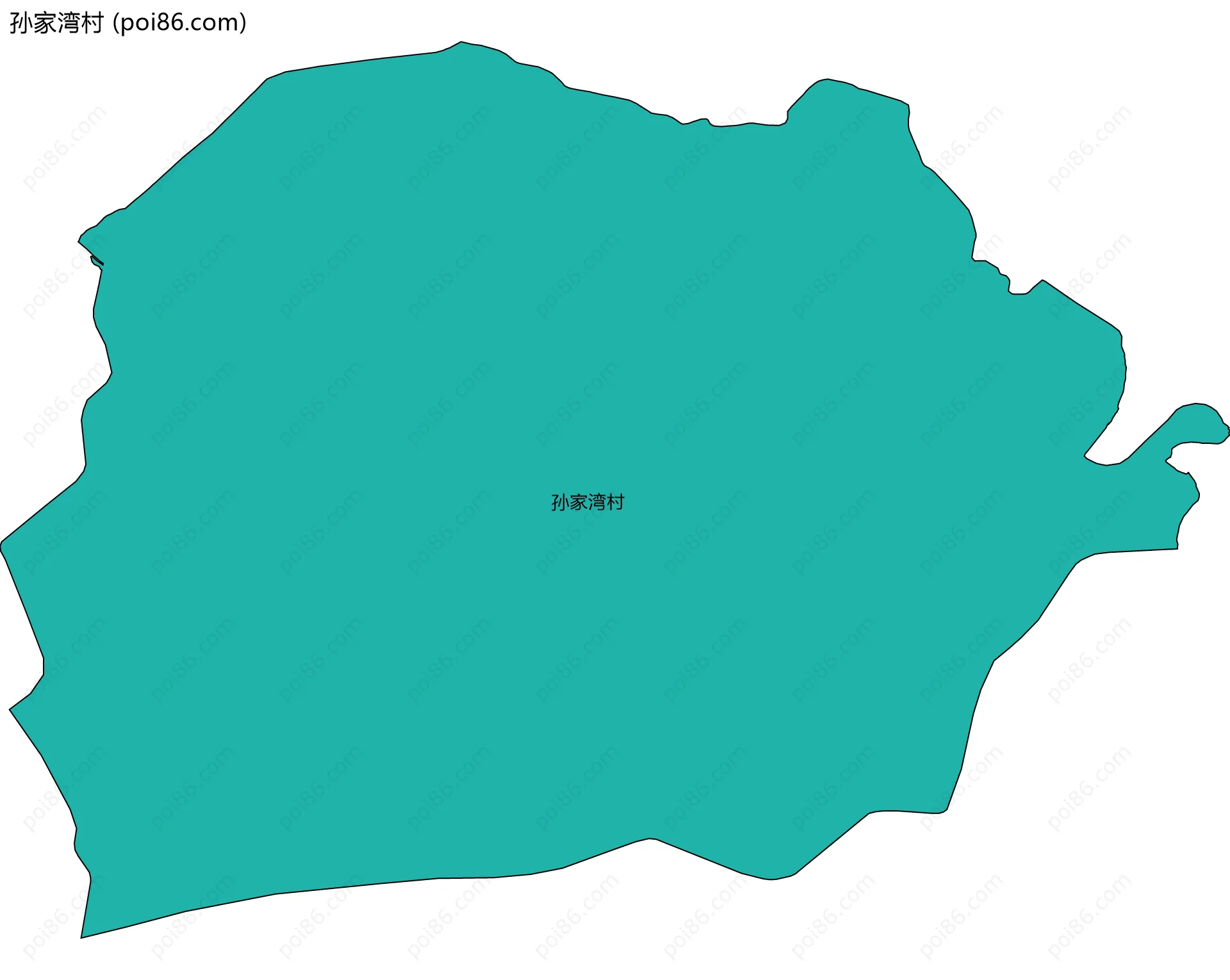 孙家湾村边界地图