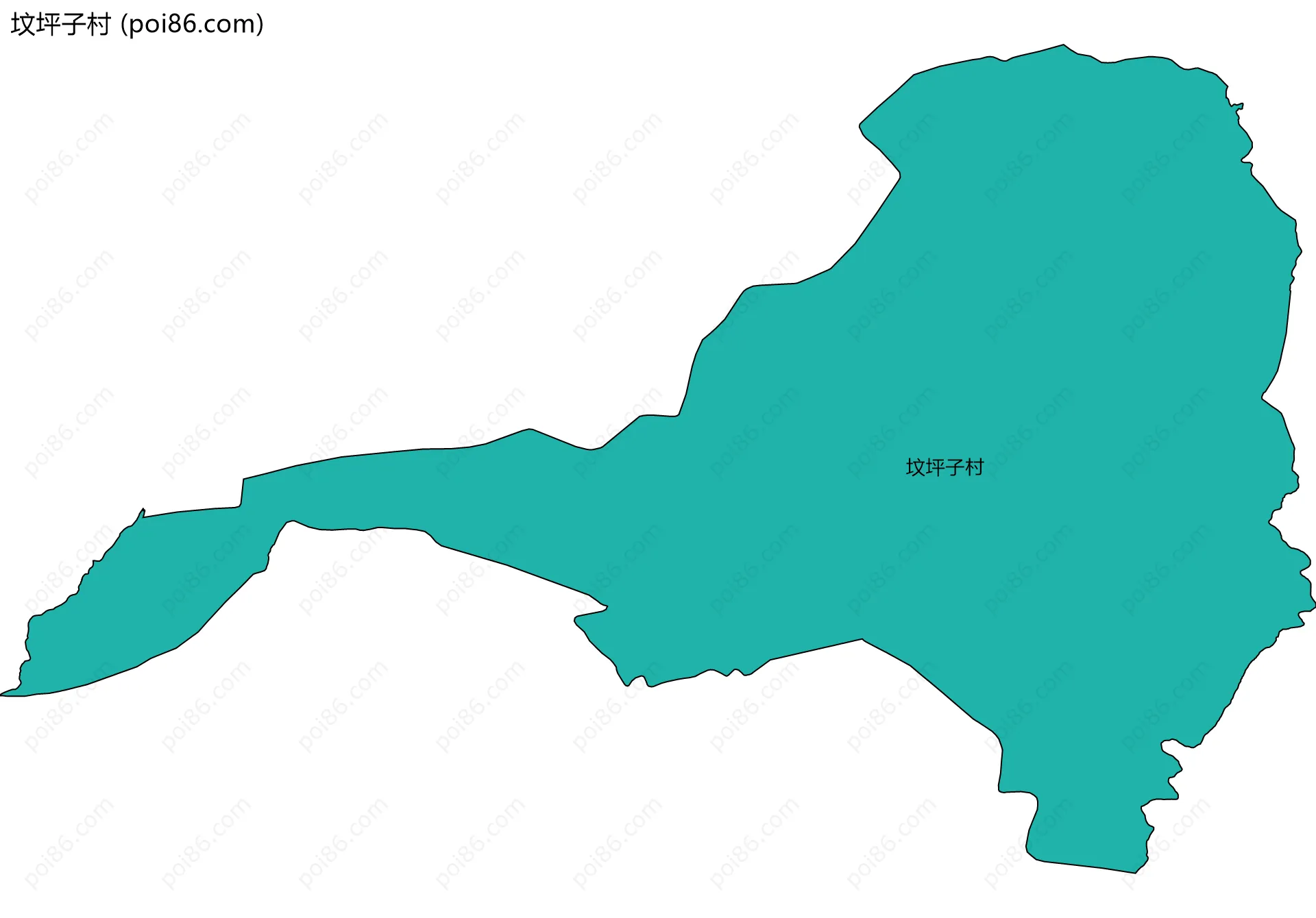 坟坪子村边界地图