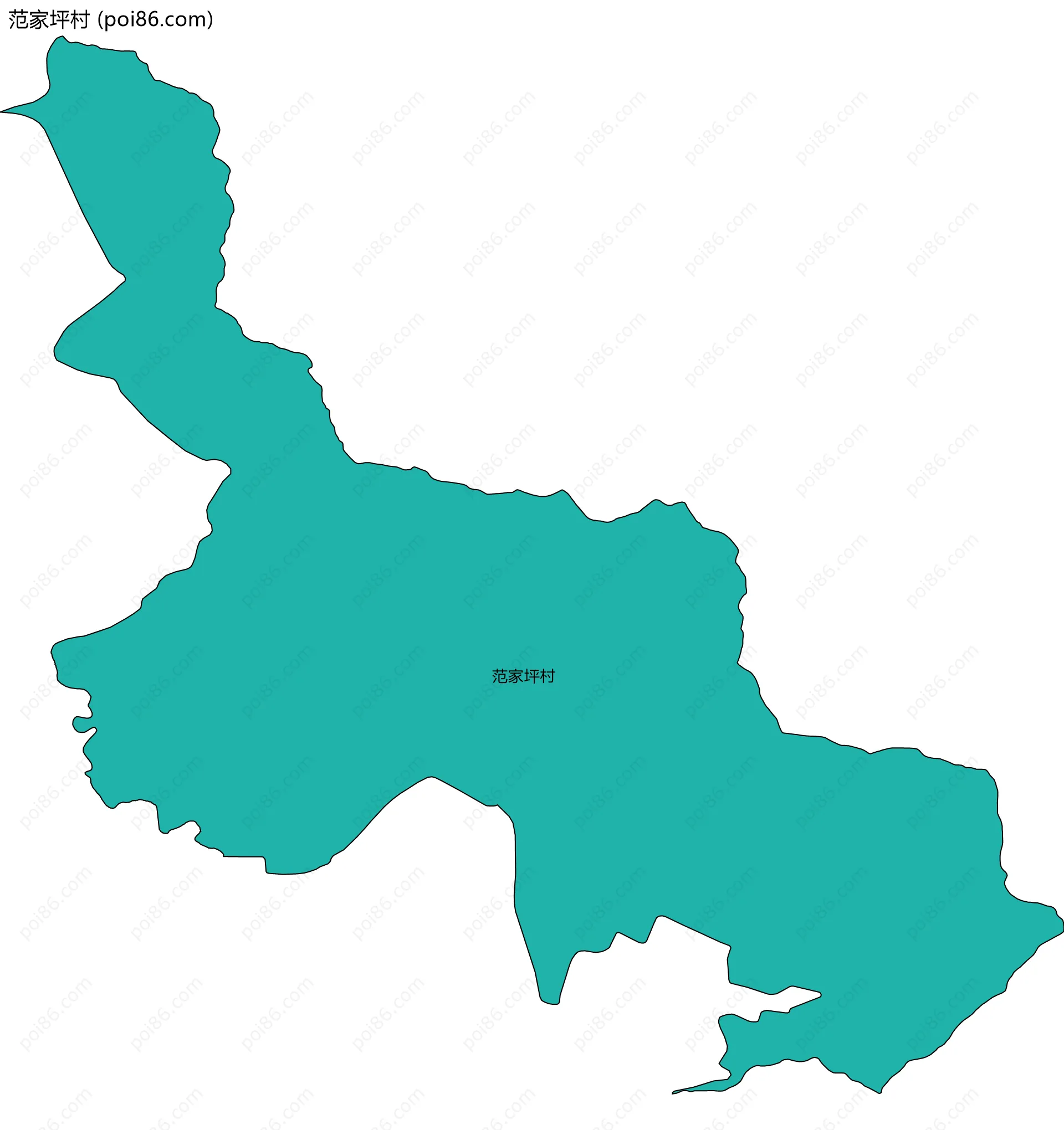范家坪村边界地图